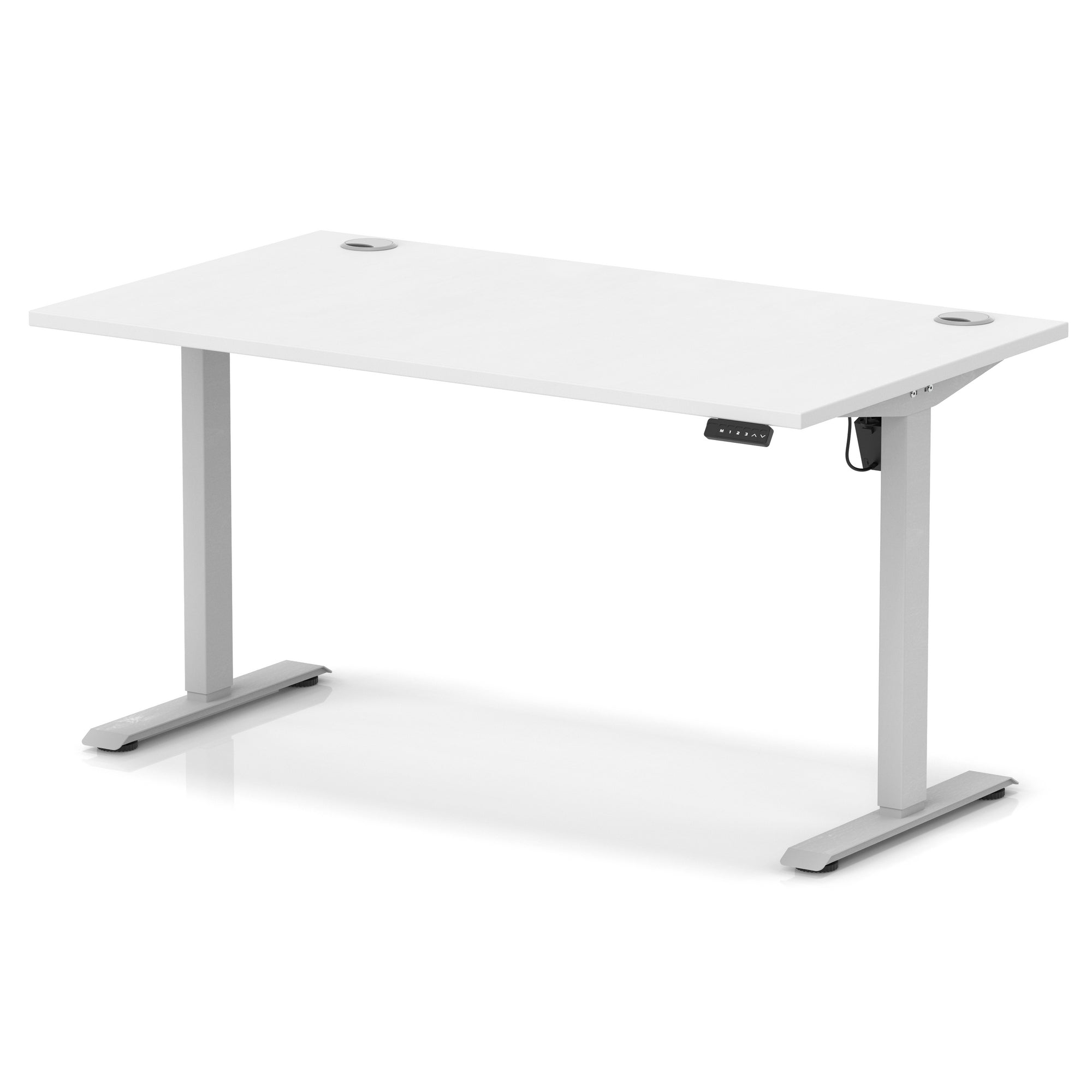 Air Lite Height Adjustable Desk with Cable Ports, 1000–1600mm Widths, Multiple Desktop & Frame Colours, MFC, 5 Year Warranty, Office Computer Workstation