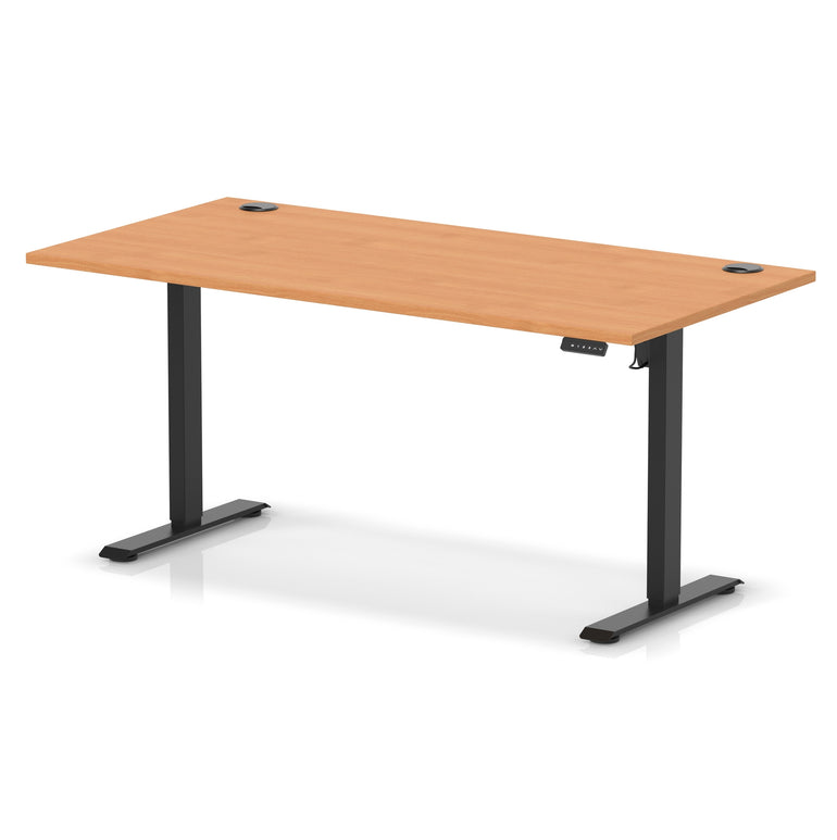 Air Lite Height Adjustable Desk with Cable Ports, 1000–1600mm Widths, Multiple Desktop & Frame Colours, MFC, 5 Year Warranty, Office Computer Workstation