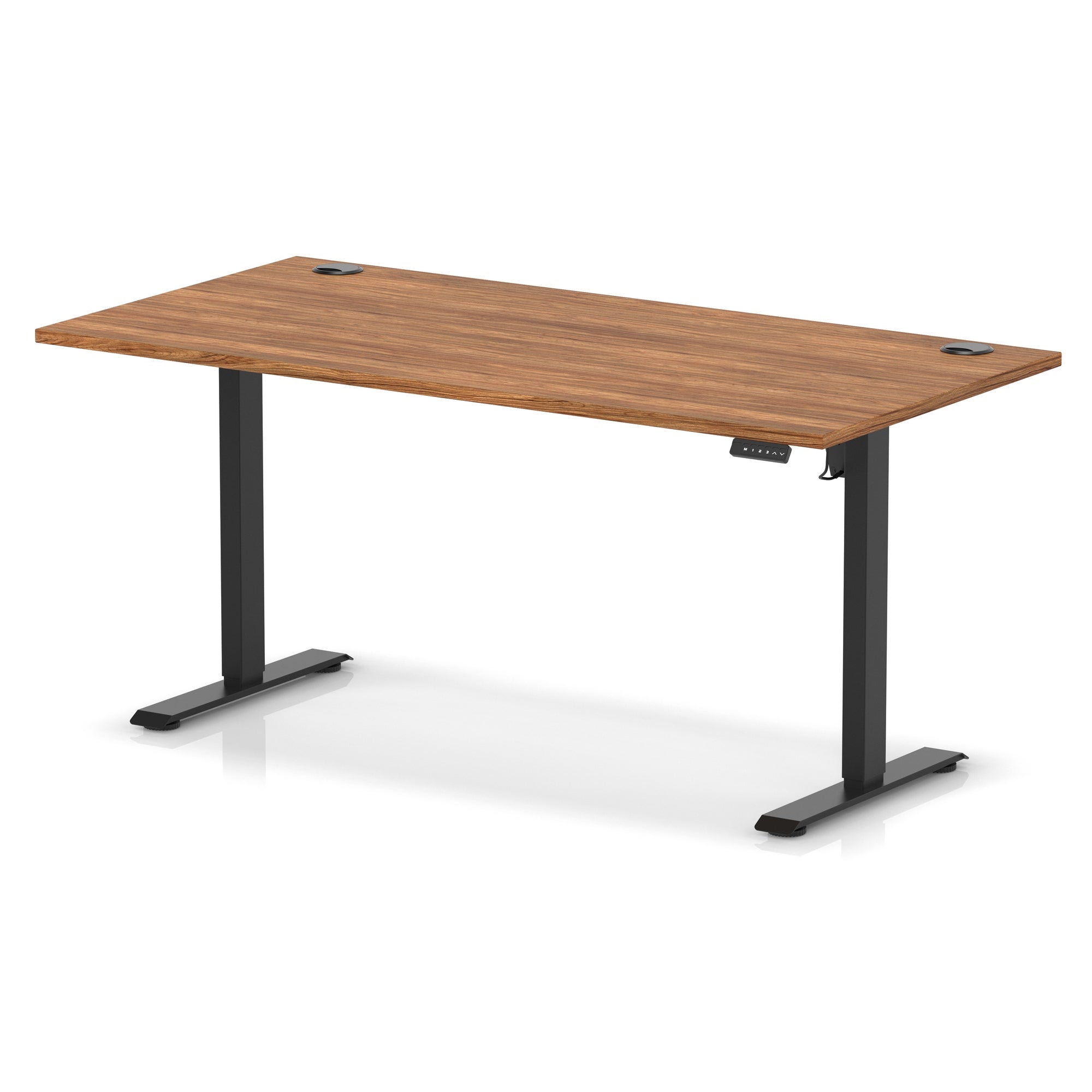 Air Lite Height Adjustable Desk with Cable Ports, 1000–1600mm Widths, Multiple Desktop & Frame Colours, MFC, 5 Year Warranty, Office Computer Workstation