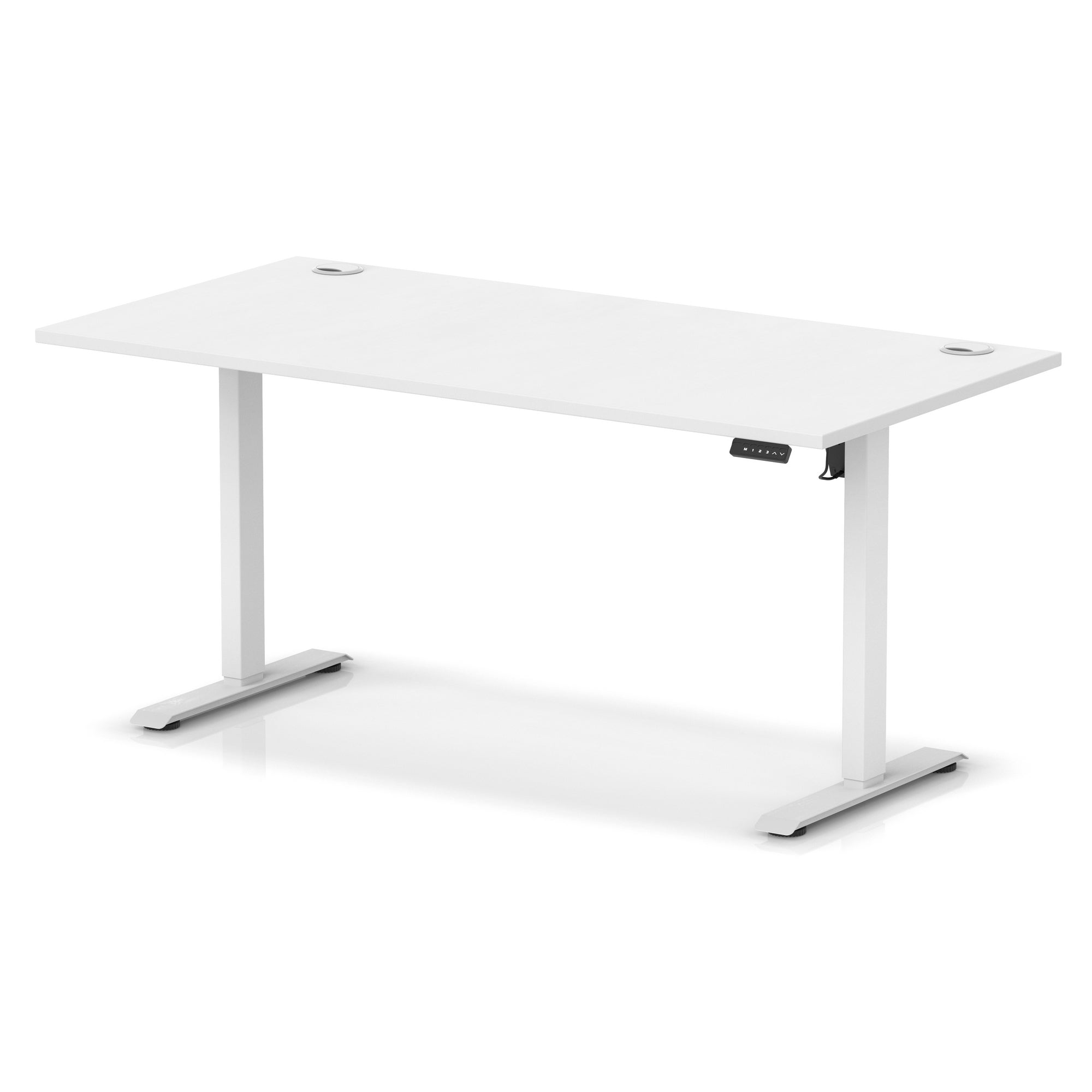 Air Lite Height Adjustable Desk with Cable Ports, 1000–1600mm Widths, Multiple Desktop & Frame Colours, MFC, 5 Year Warranty, Office Computer Workstation