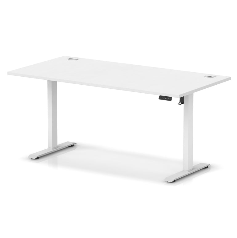 Air Lite Height Adjustable Desk with Cable Ports, 1000–1600mm Widths, Multiple Desktop & Frame Colours, MFC, 5 Year Warranty, Office Computer Workstation