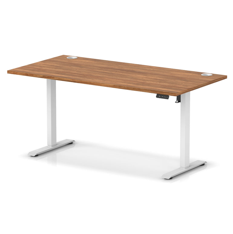 Air Lite Height Adjustable Desk with Cable Ports, 1000–1600mm Widths, Multiple Desktop & Frame Colours, MFC, 5 Year Warranty, Office Computer Workstation