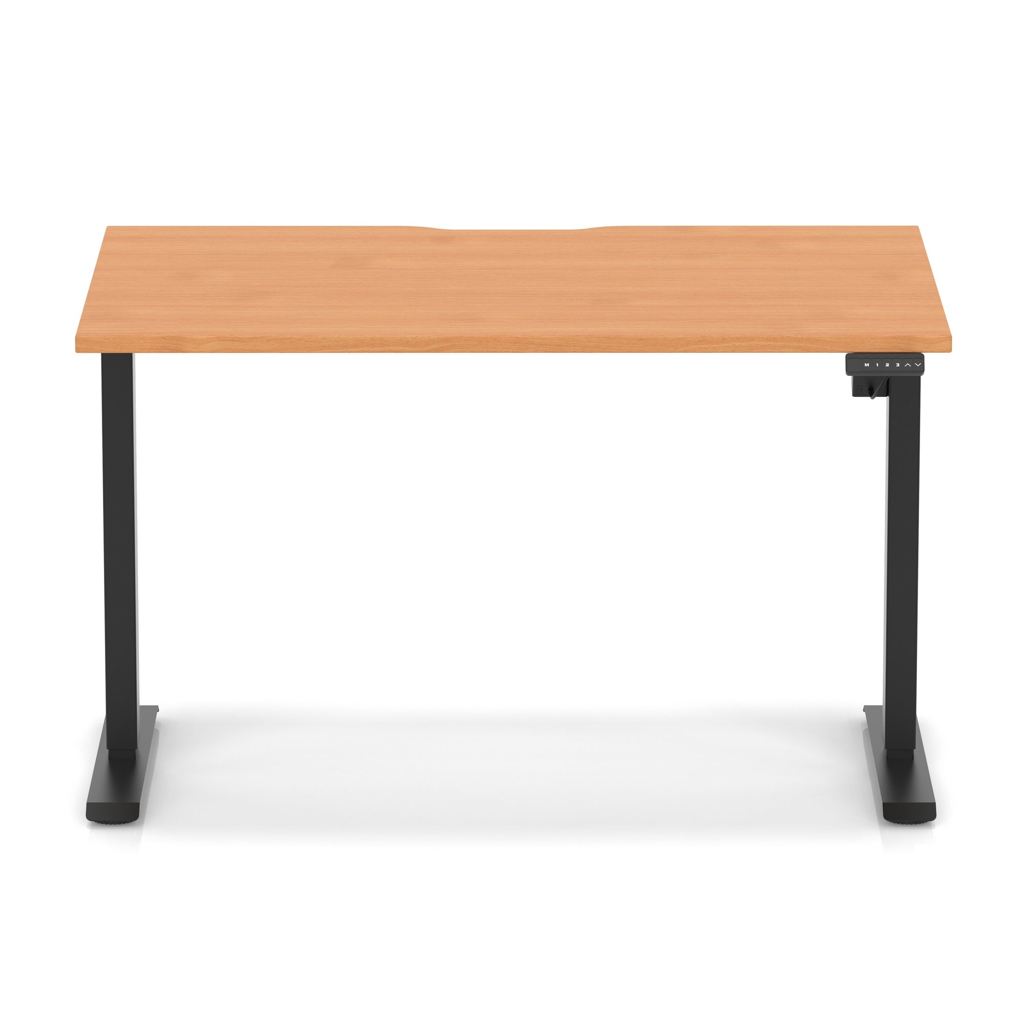 Air Lite Height Adjustable Desk with Scalloped Edge, 1200–1600mm, Multiple Finishes & Frame Colours, MFC, Self Assembly, 5 Year Structural & 2 Year Electrical Warranty