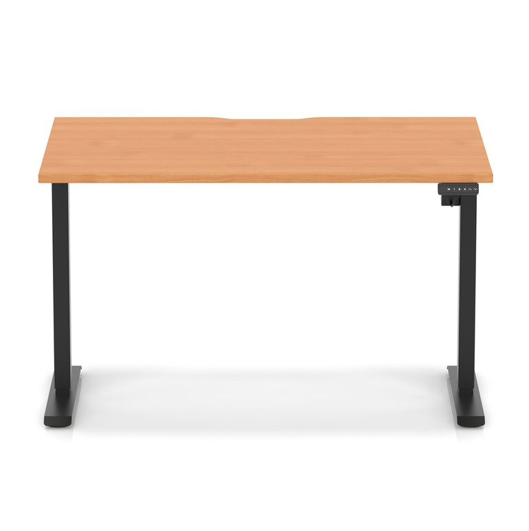 Air Lite Height Adjustable Desk with Scalloped Edge, 1200–1600mm, Multiple Finishes & Frame Colours, MFC, Self Assembly, 5 Year Structural & 2 Year Electrical Warranty