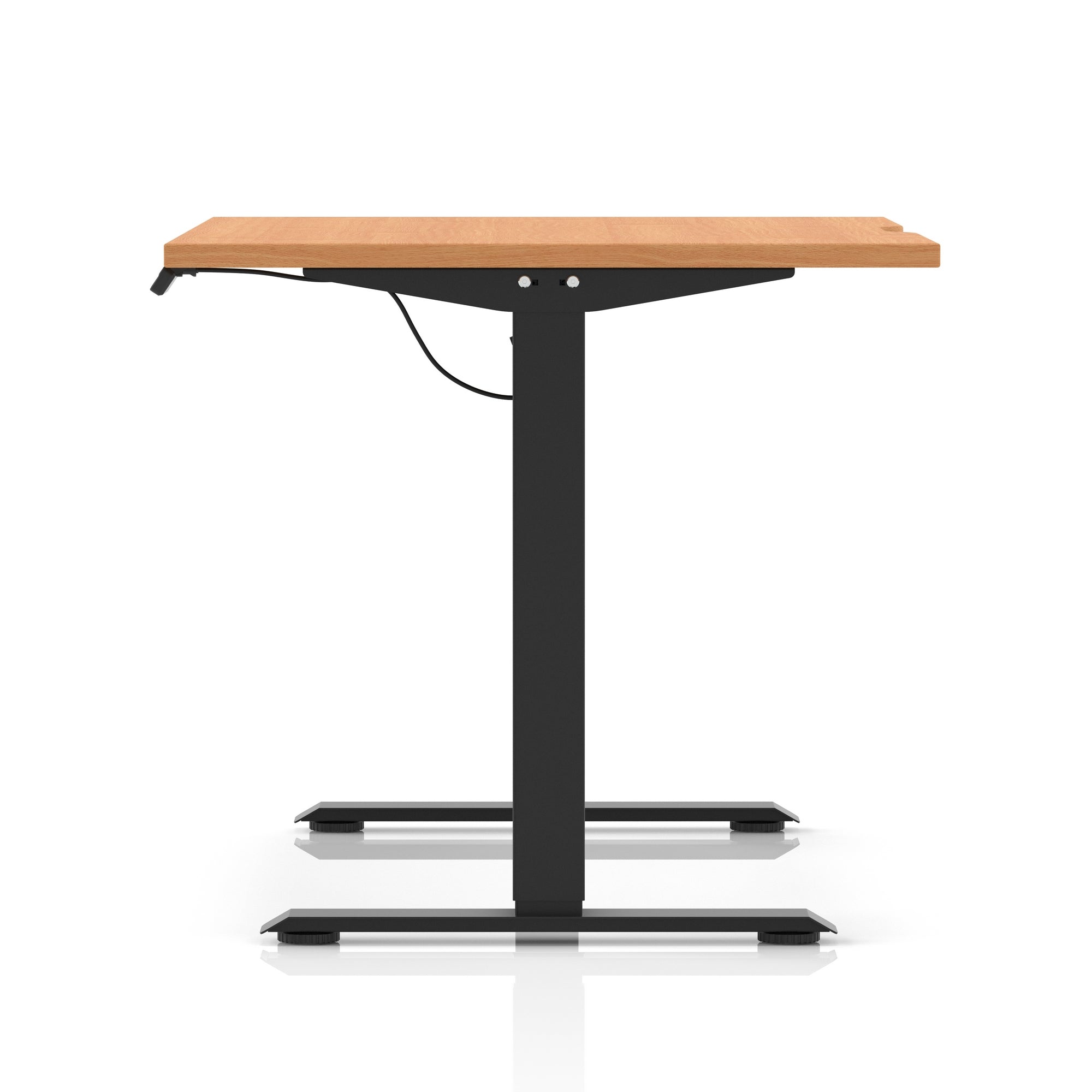 Air Lite Height Adjustable Desk with Scalloped Edge, 1200–1600mm, Multiple Finishes & Frame Colours, MFC, Self Assembly, 5 Year Structural & 2 Year Electrical Warranty