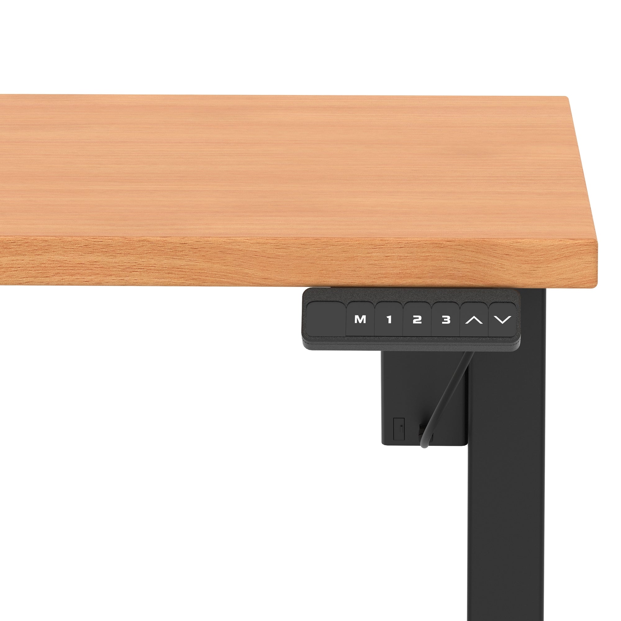 Air Lite Height Adjustable Desk with Scalloped Edge, 1200–1600mm, Multiple Finishes & Frame Colours, MFC, Self Assembly, 5 Year Structural & 2 Year Electrical Warranty