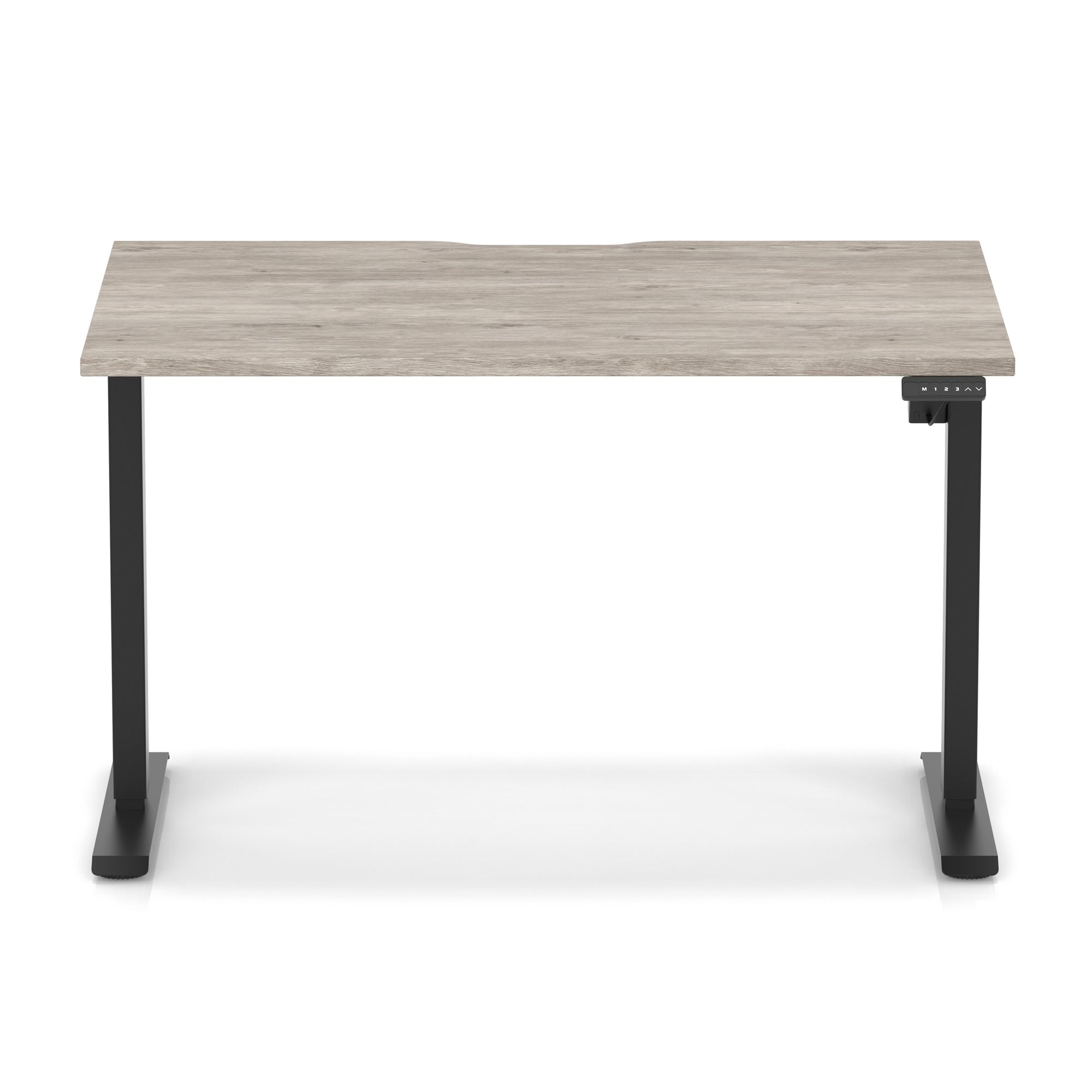 Air Lite Height Adjustable Desk with Scalloped Edge, 1200–1600mm, Multiple Finishes & Frame Colours, MFC, Self Assembly, 5 Year Structural & 2 Year Electrical Warranty