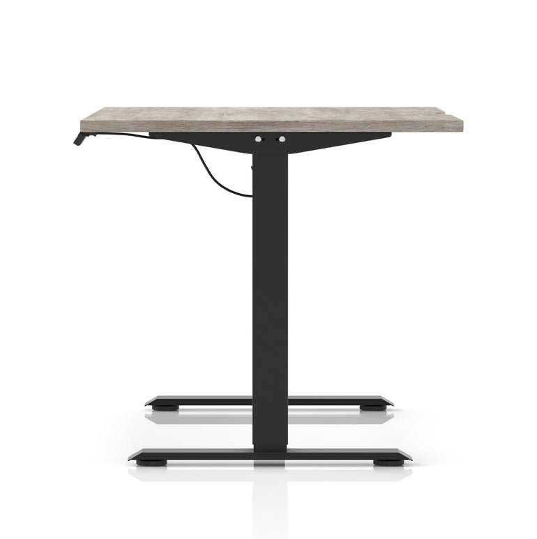 Air Lite Height Adjustable Desk with Scalloped Edge, 1200–1600mm, Multiple Finishes & Frame Colours, MFC, Self Assembly, 5 Year Structural & 2 Year Electrical Warranty