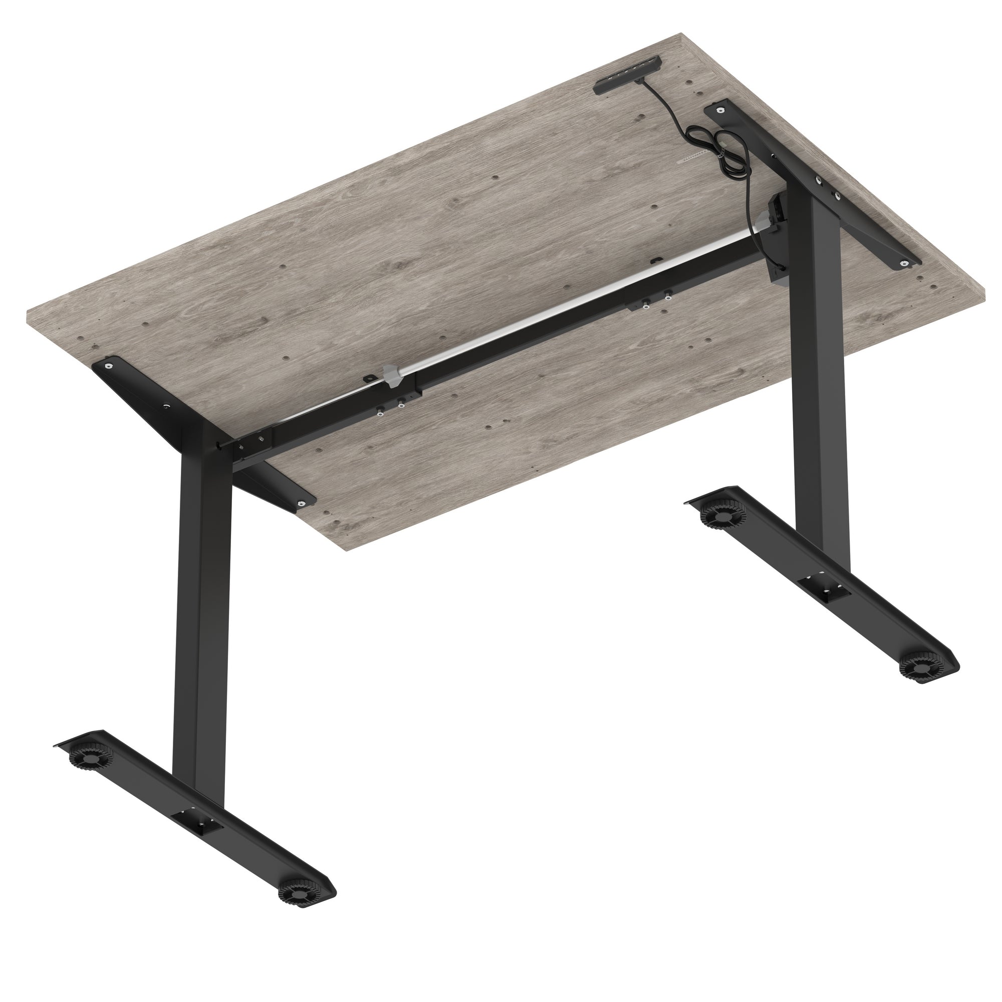 Air Lite Height Adjustable Desk with Scalloped Edge, 1200–1600mm, Multiple Finishes & Frame Colours, MFC, Self Assembly, 5 Year Structural & 2 Year Electrical Warranty