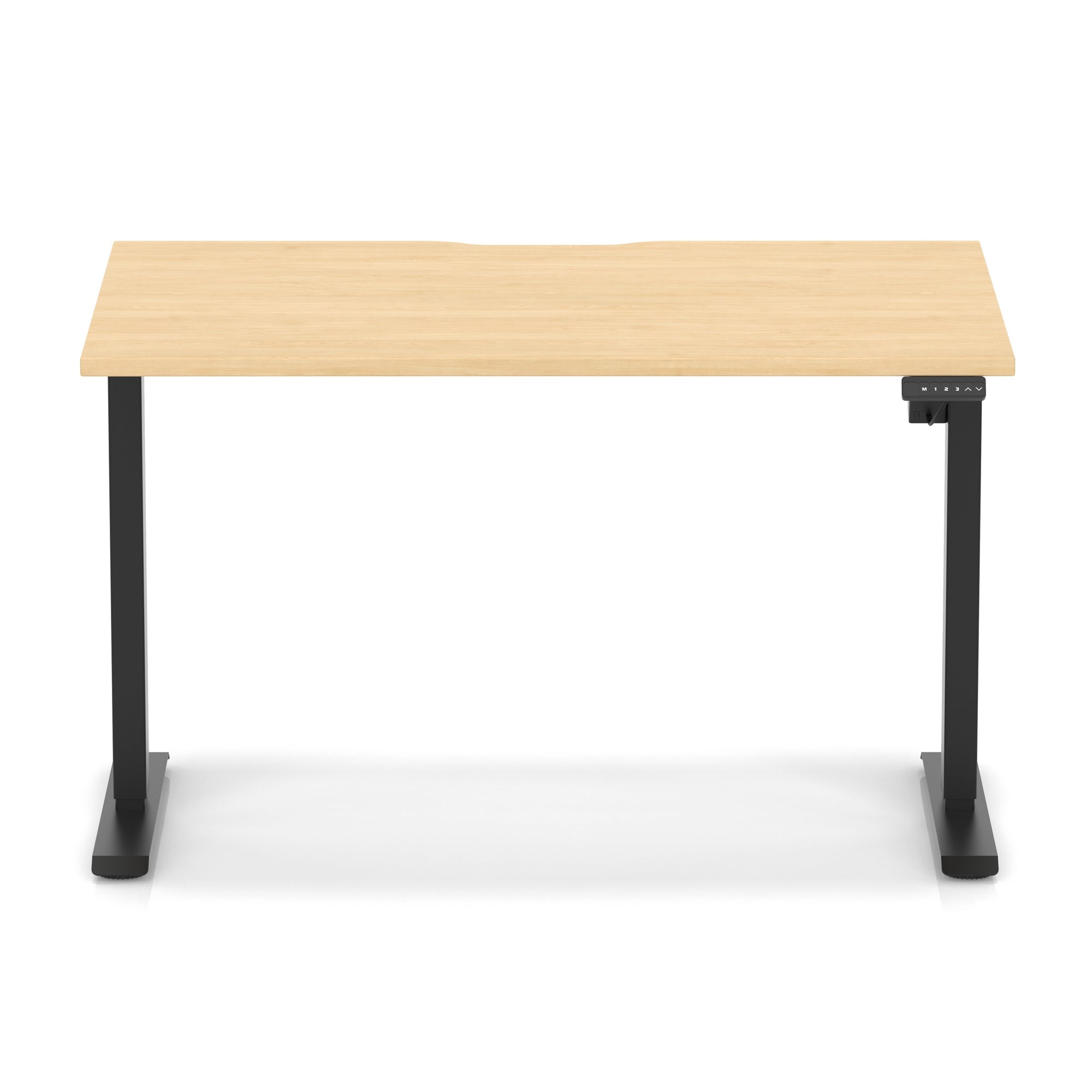 Air Lite Height Adjustable Desk with Scalloped Edge, 1200–1600mm, Multiple Finishes & Frame Colours, MFC, Self Assembly, 5 Year Structural & 2 Year Electrical Warranty
