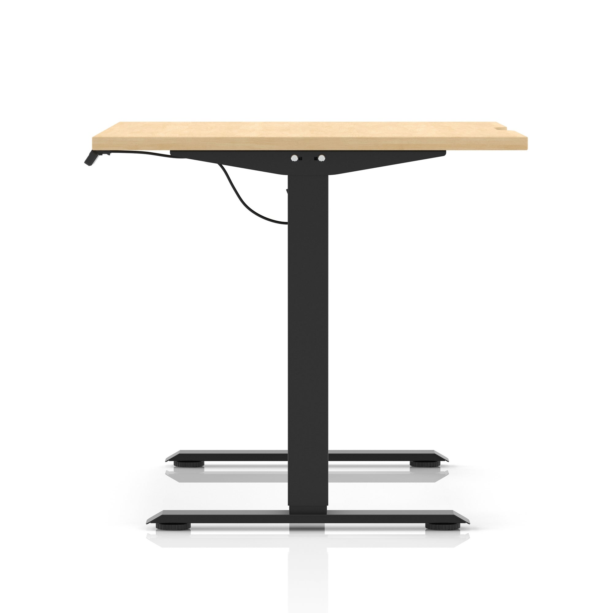 Air Lite Height Adjustable Desk with Scalloped Edge, 1200–1600mm, Multiple Finishes & Frame Colours, MFC, Self Assembly, 5 Year Structural & 2 Year Electrical Warranty