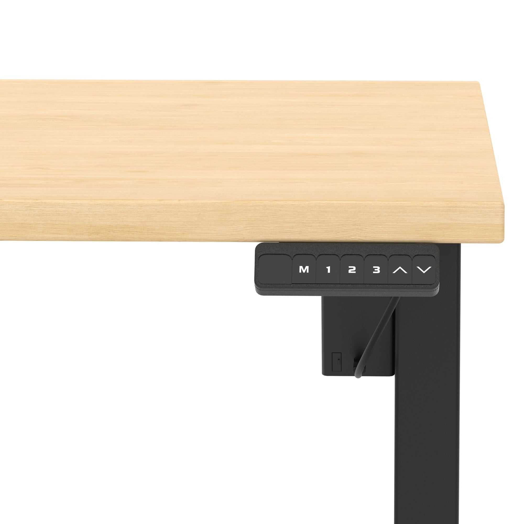 Air Lite Height Adjustable Desk with Scalloped Edge, 1200–1600mm, Multiple Finishes & Frame Colours, MFC, Self Assembly, 5 Year Structural & 2 Year Electrical Warranty