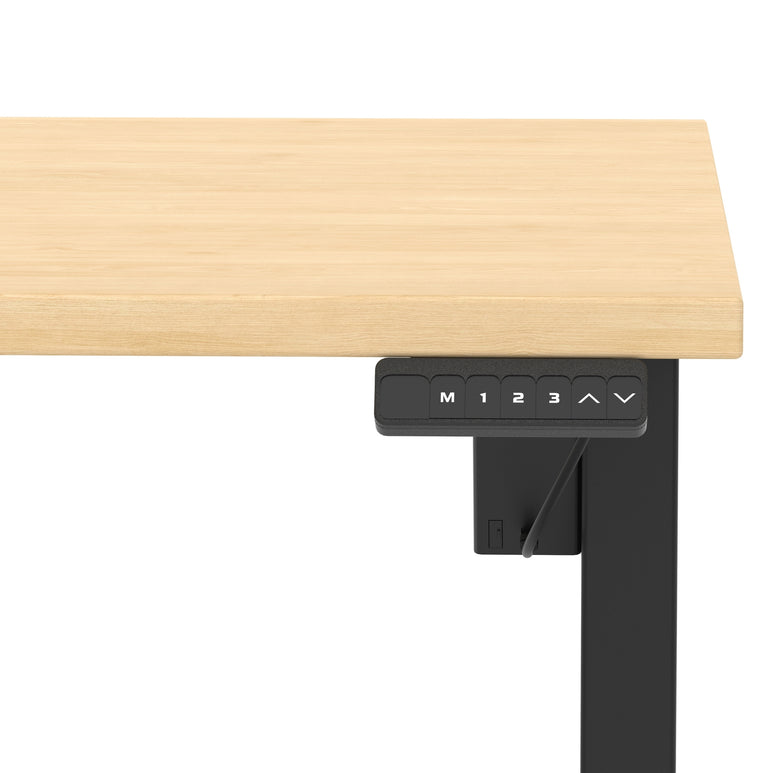 Air Lite Height Adjustable Desk with Scalloped Edge, 1200–1600mm, Multiple Finishes & Frame Colours, MFC, Self Assembly, 5 Year Structural & 2 Year Electrical Warranty