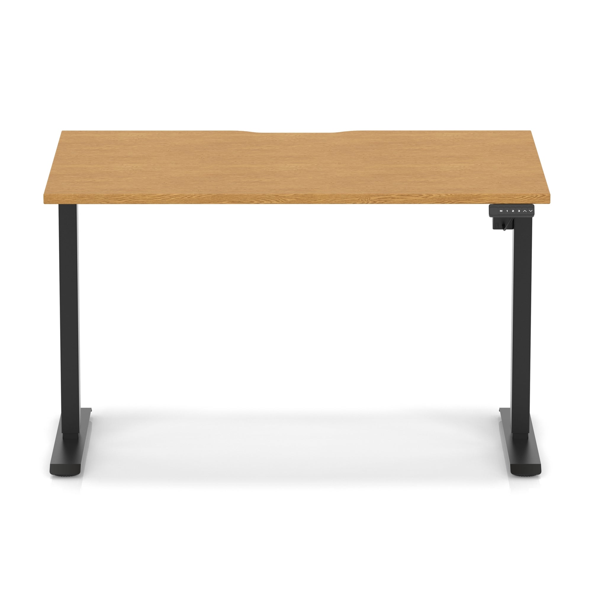 Air Lite Height Adjustable Desk with Scalloped Edge, 1200–1600mm, Multiple Finishes & Frame Colours, MFC, Self Assembly, 5 Year Structural & 2 Year Electrical Warranty