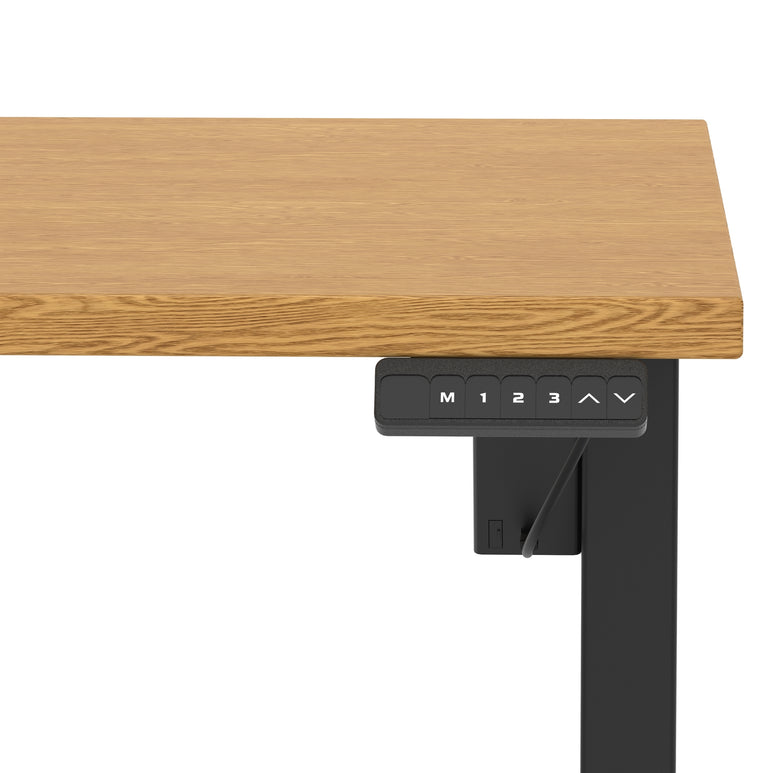 Air Lite Height Adjustable Desk with Scalloped Edge, 1200–1600mm, Multiple Finishes & Frame Colours, MFC, Self Assembly, 5 Year Structural & 2 Year Electrical Warranty