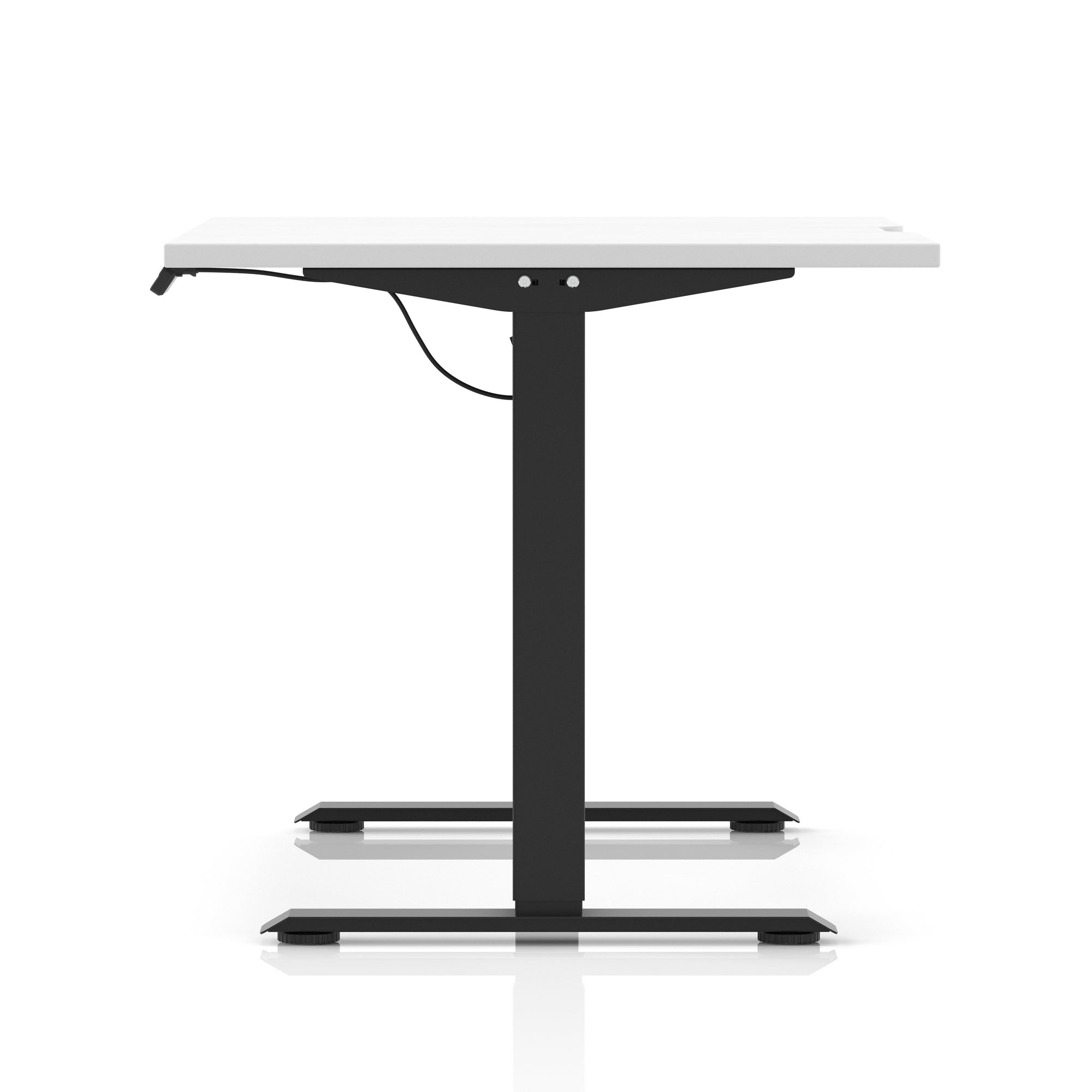 Air Lite Height Adjustable Desk with Scalloped Edge, 1200–1600mm, Multiple Finishes & Frame Colours, MFC, Self Assembly, 5 Year Structural & 2 Year Electrical Warranty