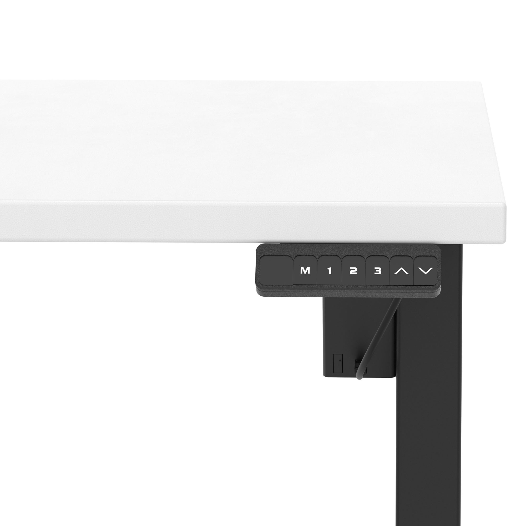 Air Lite Height Adjustable Desk with Scalloped Edge, 1200–1600mm, Multiple Finishes & Frame Colours, MFC, Self Assembly, 5 Year Structural & 2 Year Electrical Warranty