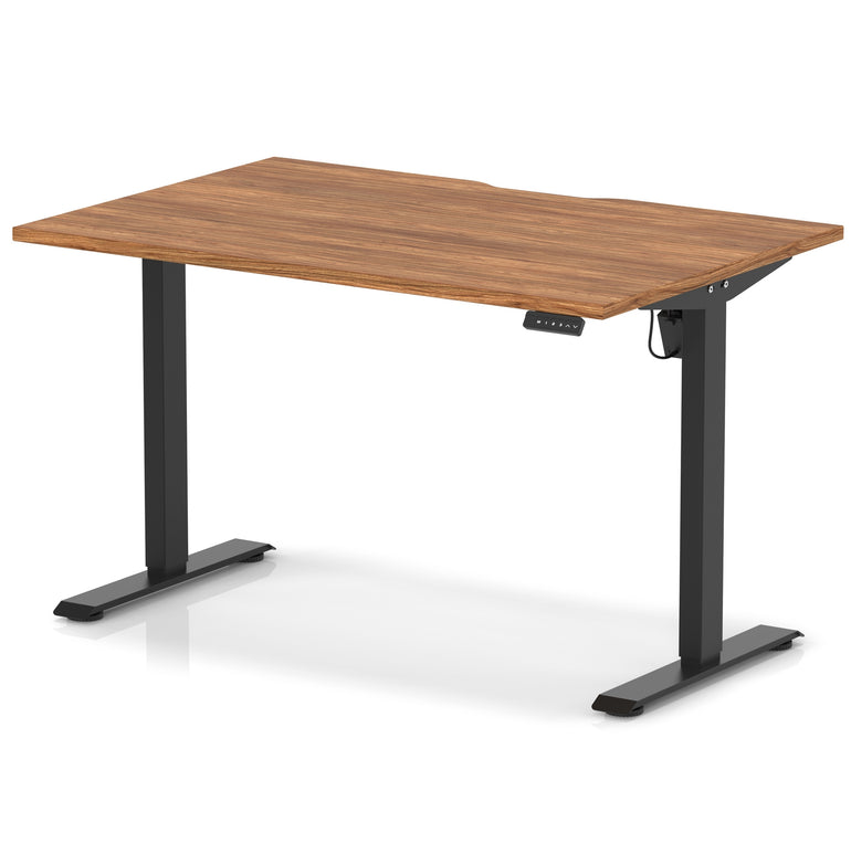Air Lite Height Adjustable Desk with Scalloped Edge, 1200–1600mm, Multiple Finishes & Frame Colours, MFC, Self Assembly, 5 Year Structural & 2 Year Electrical Warranty
