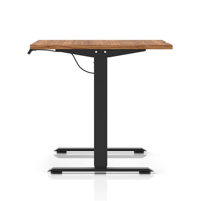 Air Lite Height Adjustable Desk with Scalloped Edge, 1200–1600mm, Multiple Finishes & Frame Colours, MFC, Self Assembly, 5 Year Structural & 2 Year Electrical Warranty