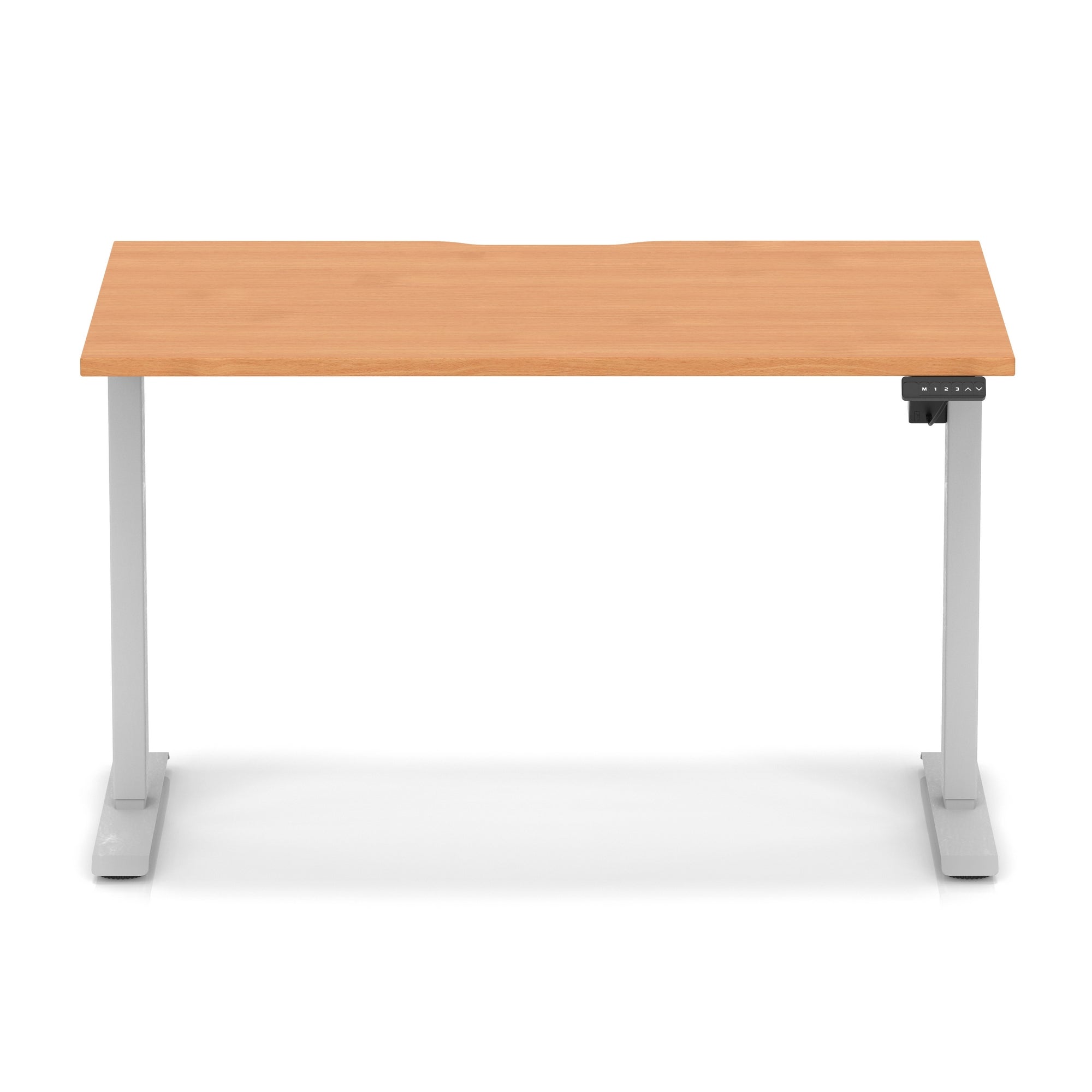 Air Lite Height Adjustable Desk with Scalloped Edge, 1200–1600mm, Multiple Finishes & Frame Colours, MFC, Self Assembly, 5 Year Structural & 2 Year Electrical Warranty