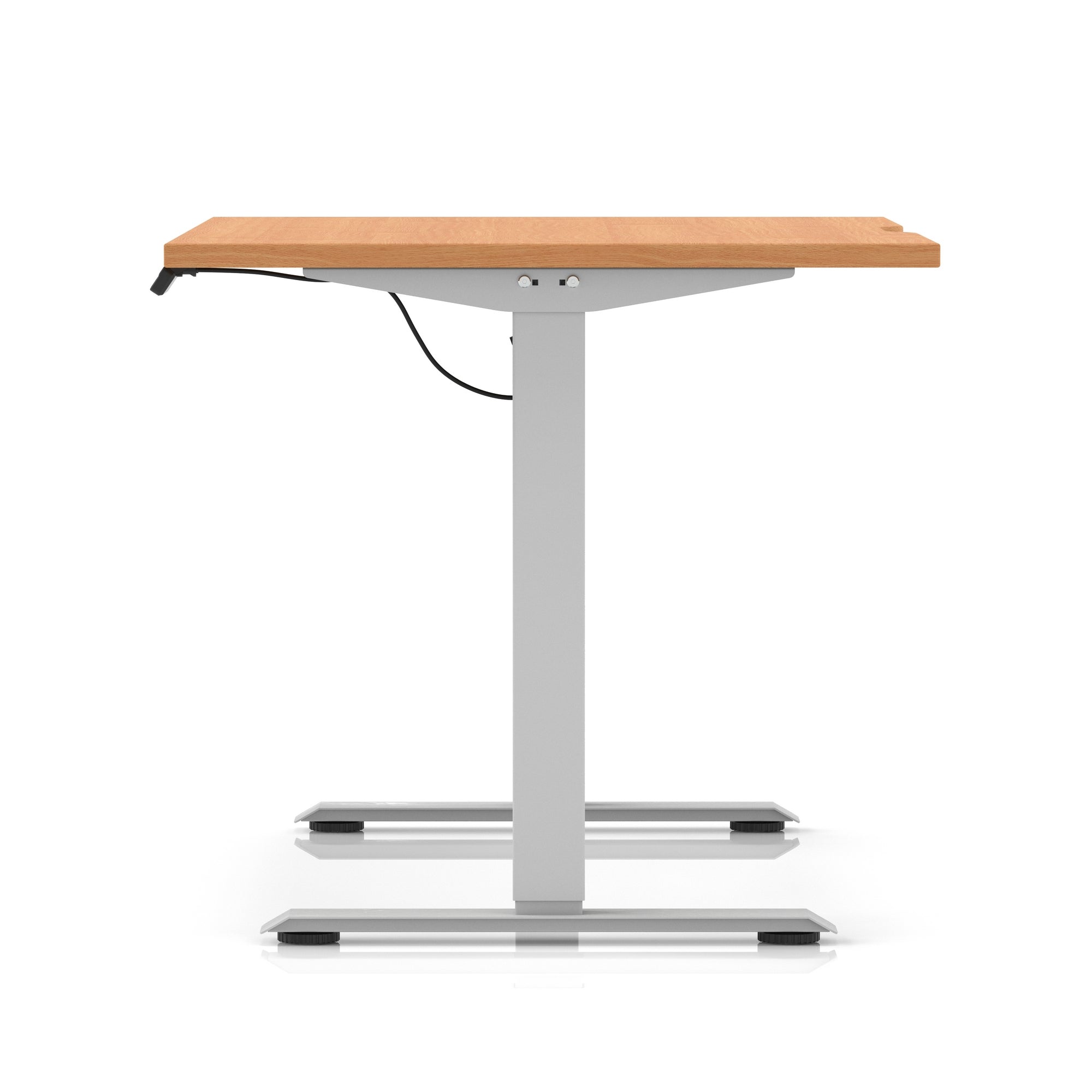 Air Lite Height Adjustable Desk with Scalloped Edge, 1200–1600mm, Multiple Finishes & Frame Colours, MFC, Self Assembly, 5 Year Structural & 2 Year Electrical Warranty