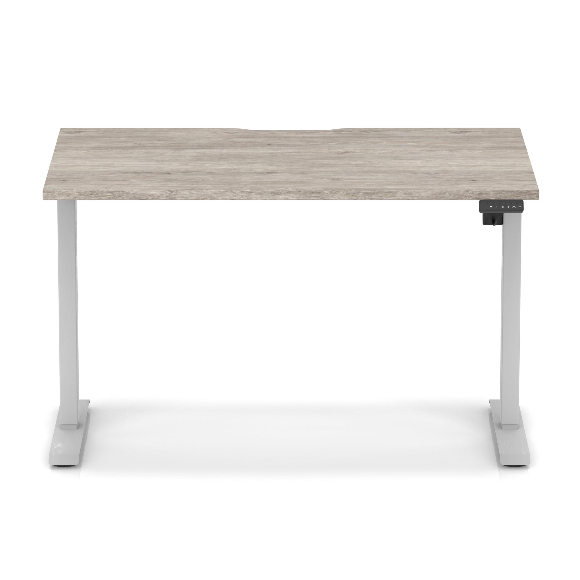 Air Lite Height Adjustable Desk with Scalloped Edge, 1200–1600mm, Multiple Finishes & Frame Colours, MFC, Self Assembly, 5 Year Structural & 2 Year Electrical Warranty