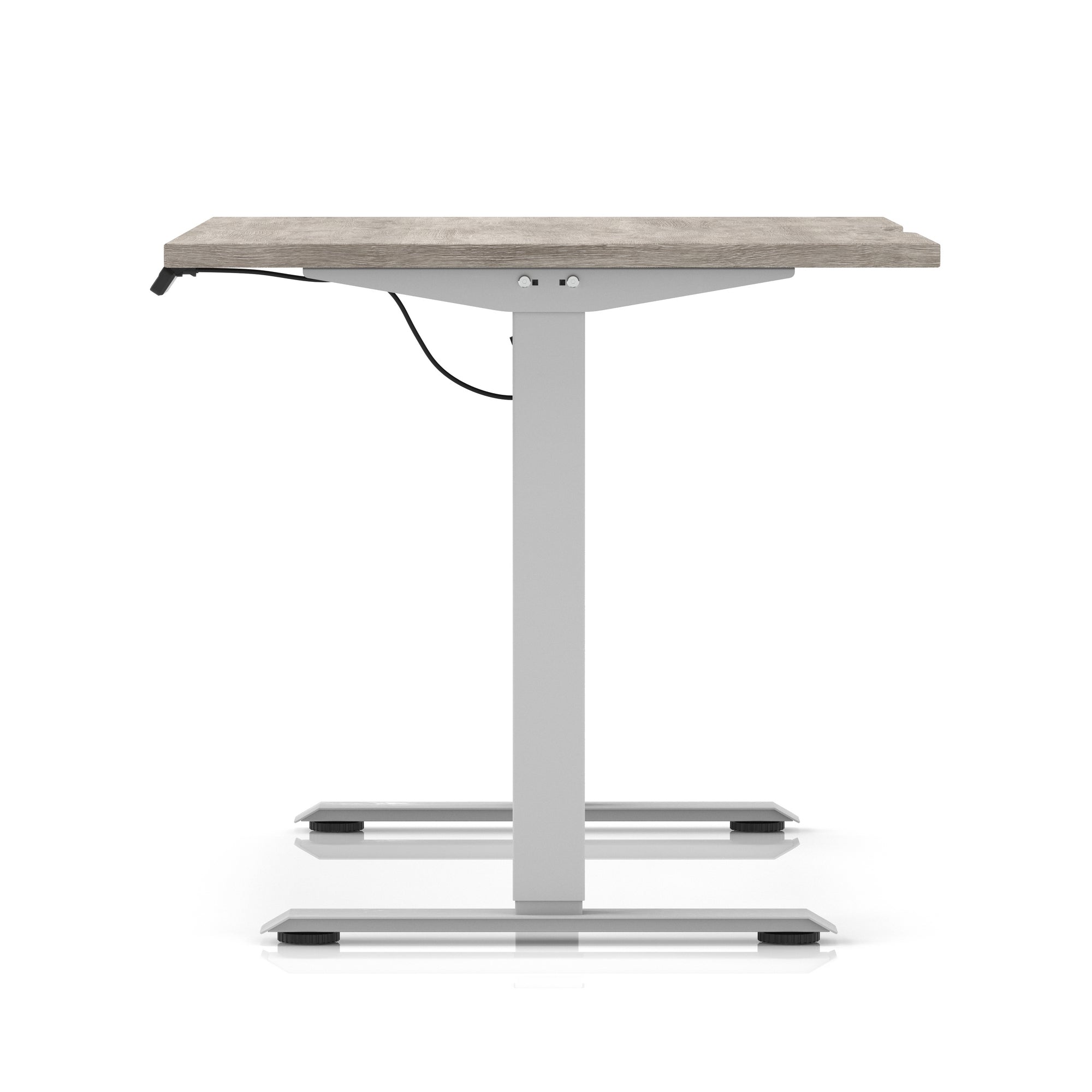 Air Lite Height Adjustable Desk with Scalloped Edge, 1200–1600mm, Multiple Finishes & Frame Colours, MFC, Self Assembly, 5 Year Structural & 2 Year Electrical Warranty