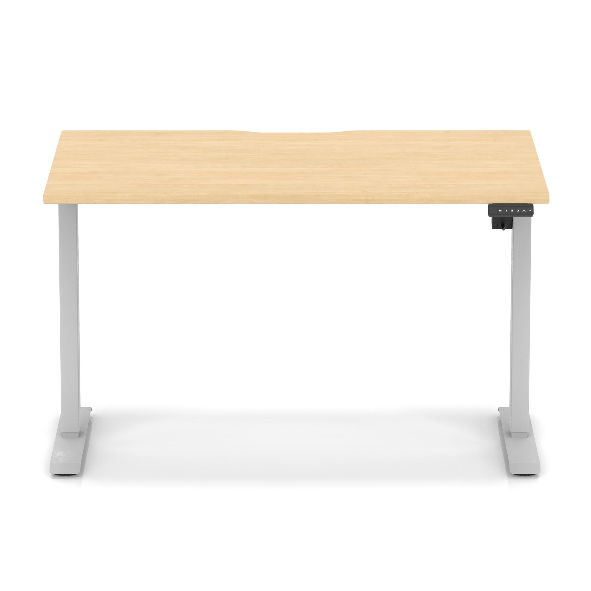 Air Lite Height Adjustable Desk with Scalloped Edge, 1200–1600mm, Multiple Finishes & Frame Colours, MFC, Self Assembly, 5 Year Structural & 2 Year Electrical Warranty