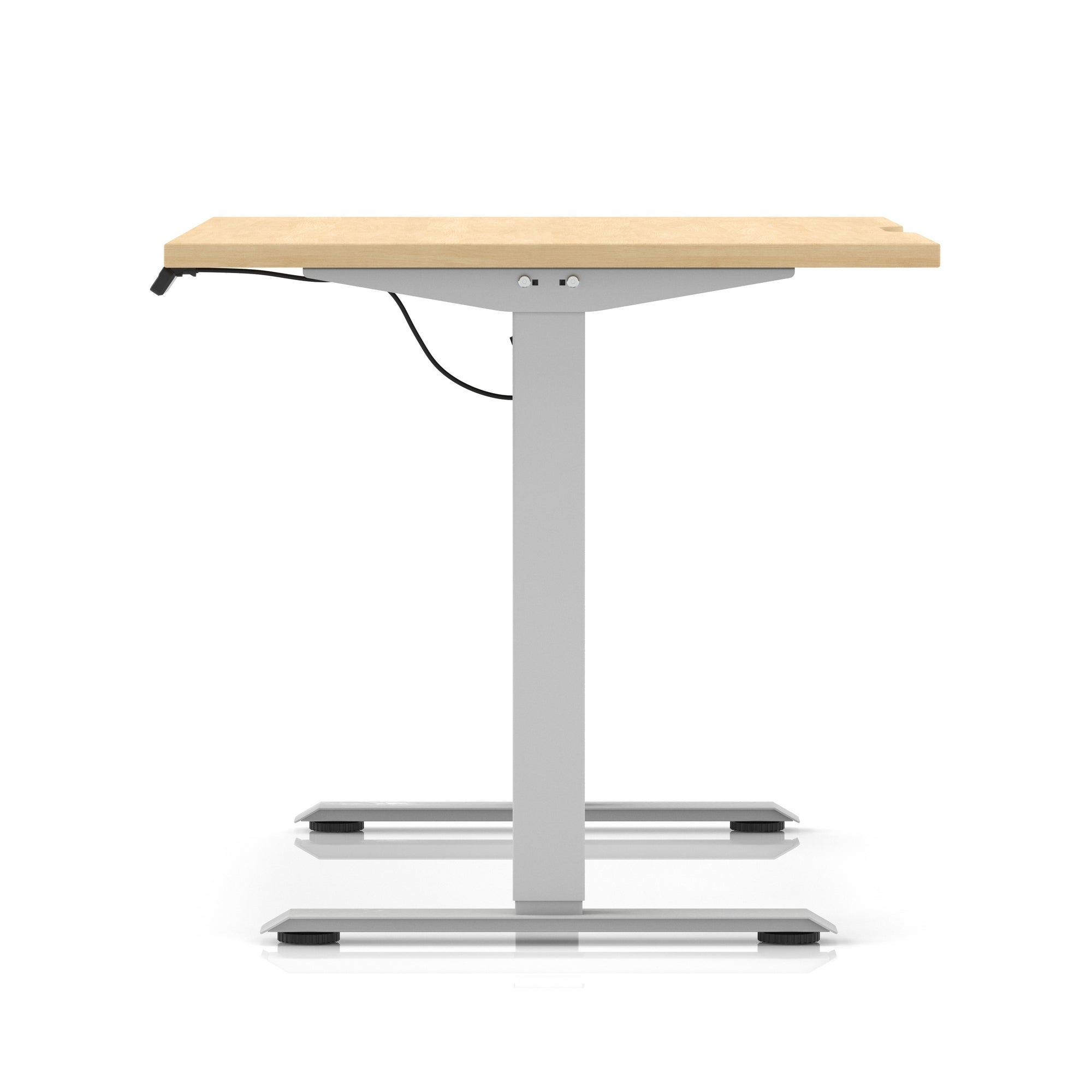 Air Lite Height Adjustable Desk with Scalloped Edge, 1200–1600mm, Multiple Finishes & Frame Colours, MFC, Self Assembly, 5 Year Structural & 2 Year Electrical Warranty
