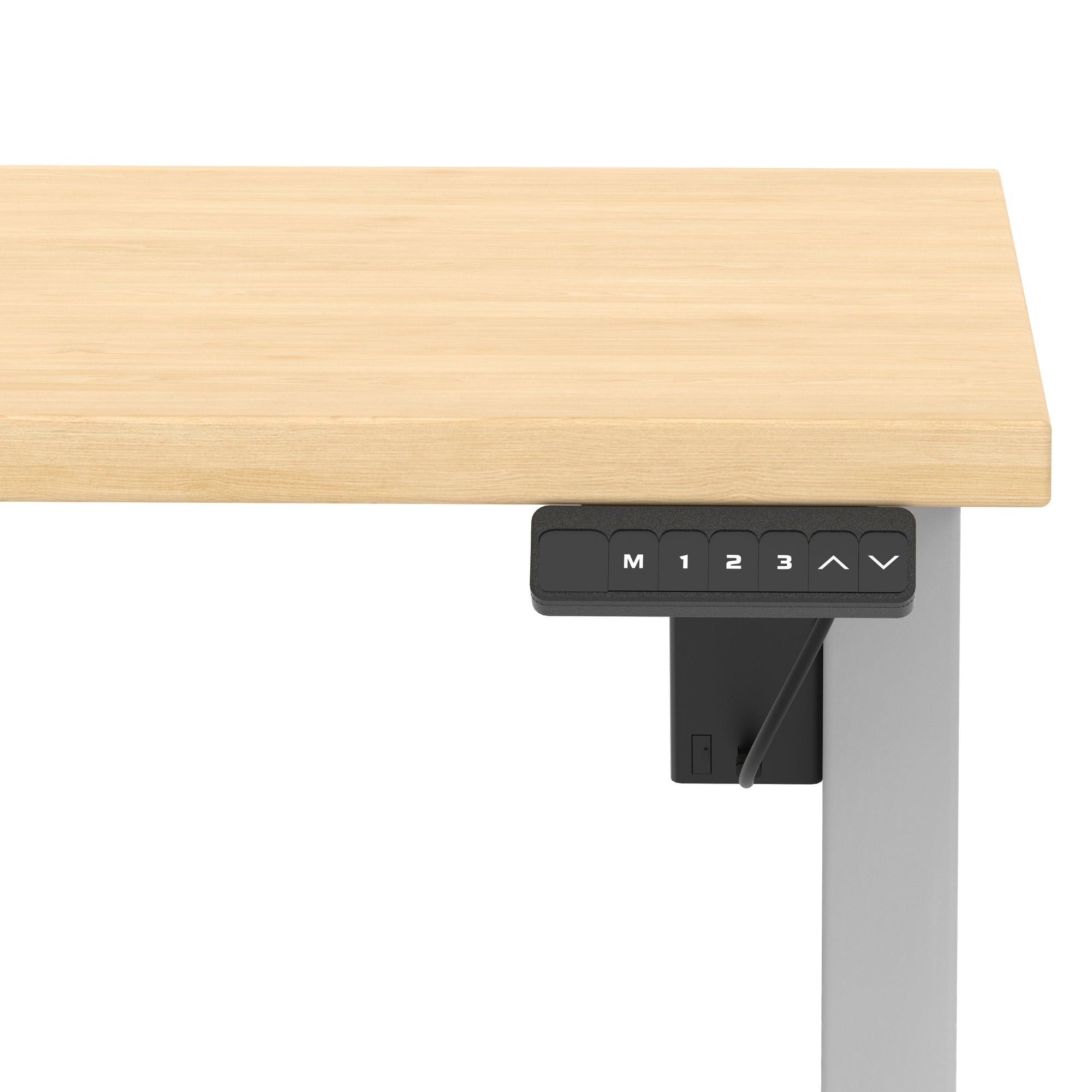 Air Lite Height Adjustable Desk with Scalloped Edge, 1200–1600mm, Multiple Finishes & Frame Colours, MFC, Self Assembly, 5 Year Structural & 2 Year Electrical Warranty