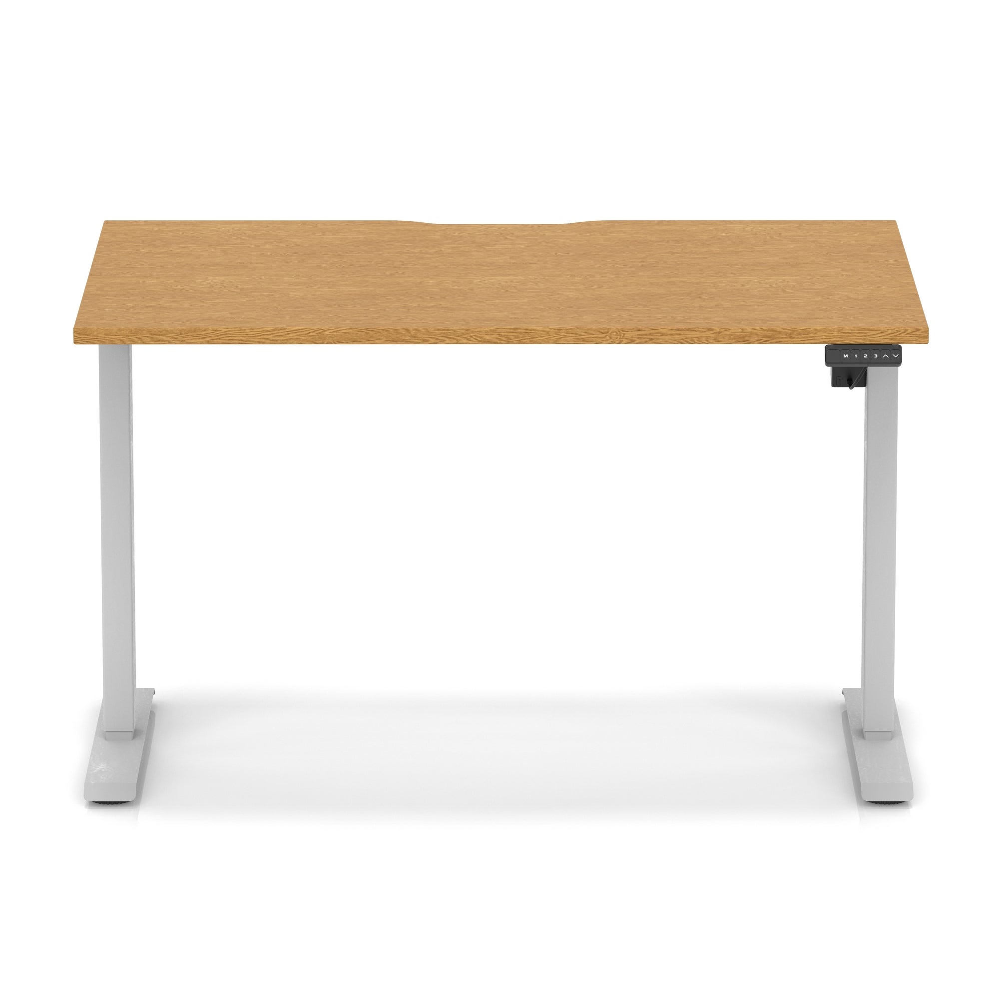 Air Lite Height Adjustable Desk with Scalloped Edge, 1200–1600mm, Multiple Finishes & Frame Colours, MFC, Self Assembly, 5 Year Structural & 2 Year Electrical Warranty