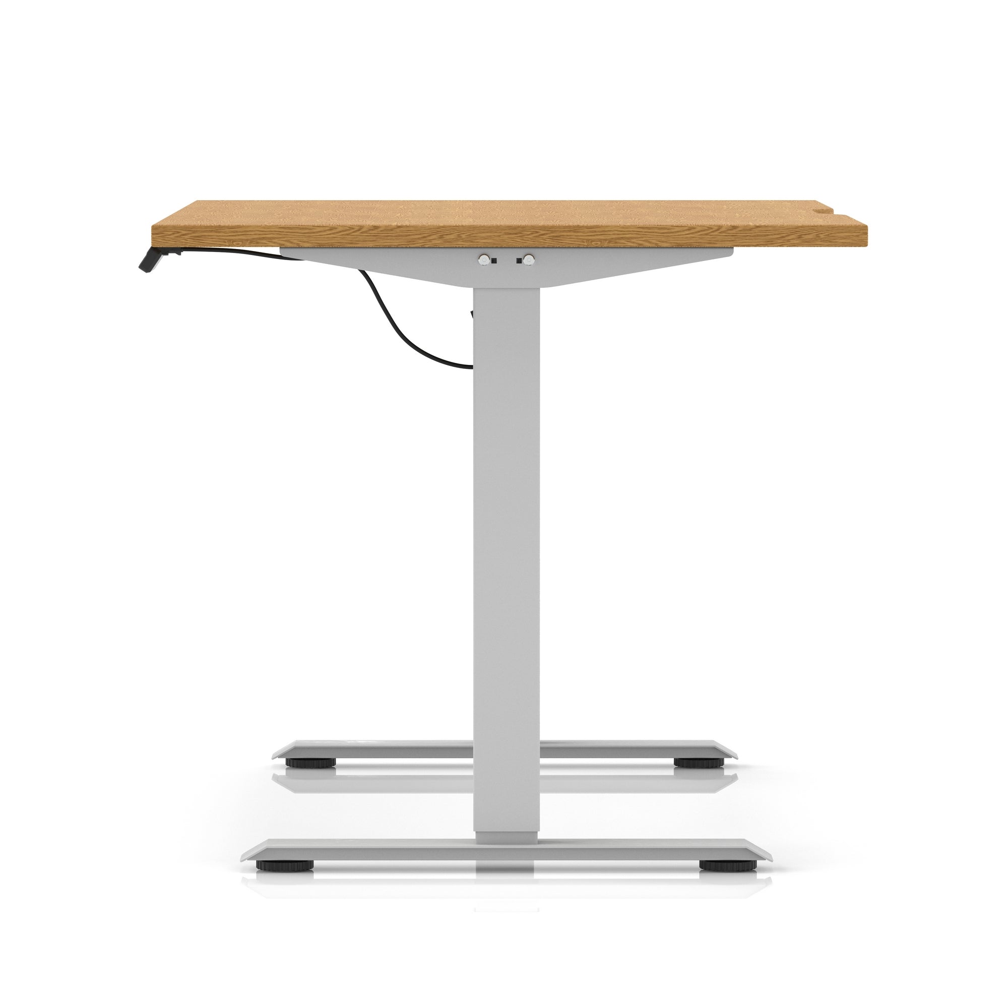 Air Lite Height Adjustable Desk with Scalloped Edge, 1200–1600mm, Multiple Finishes & Frame Colours, MFC, Self Assembly, 5 Year Structural & 2 Year Electrical Warranty