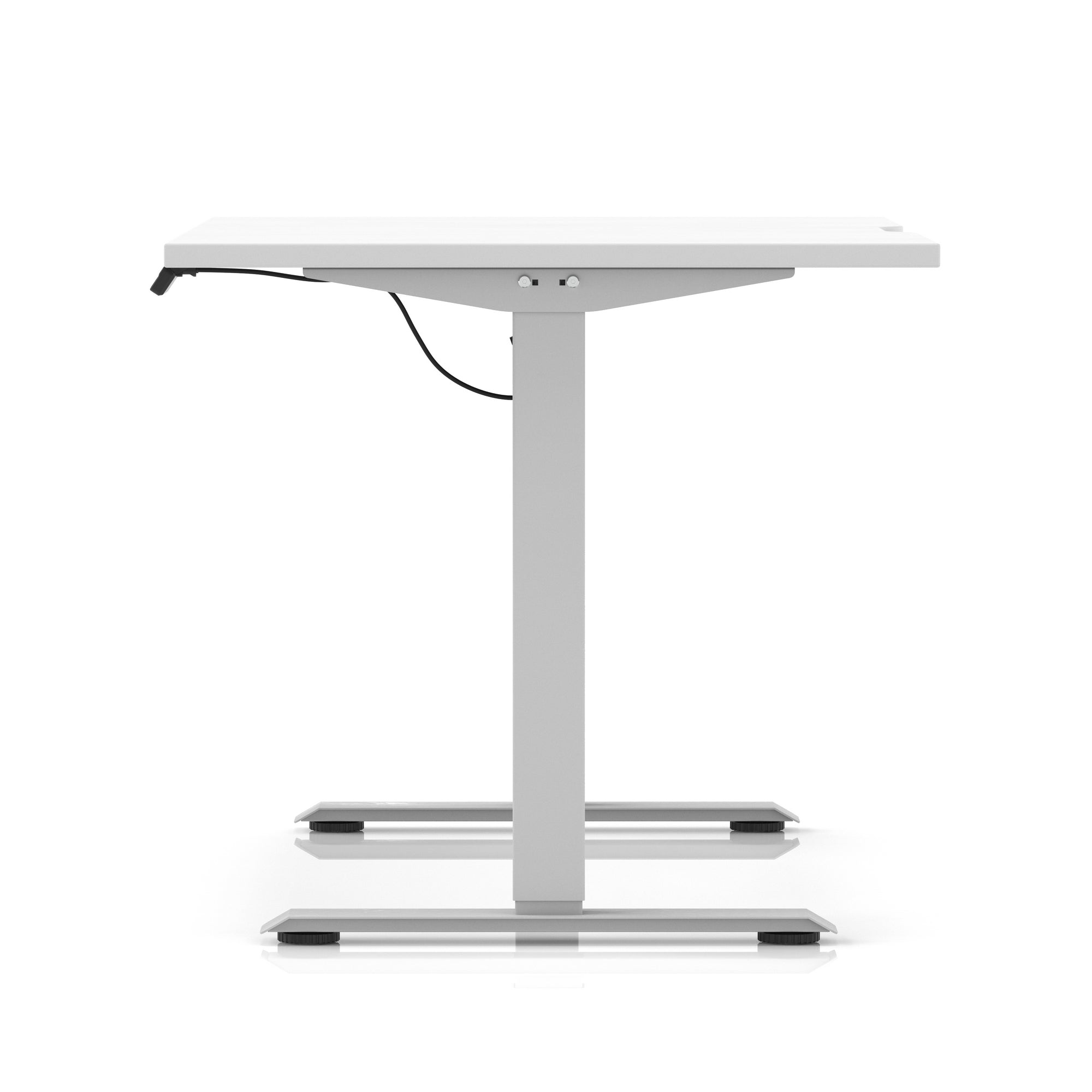 Air Lite Height Adjustable Desk with Scalloped Edge, 1200–1600mm, Multiple Finishes & Frame Colours, MFC, Self Assembly, 5 Year Structural & 2 Year Electrical Warranty