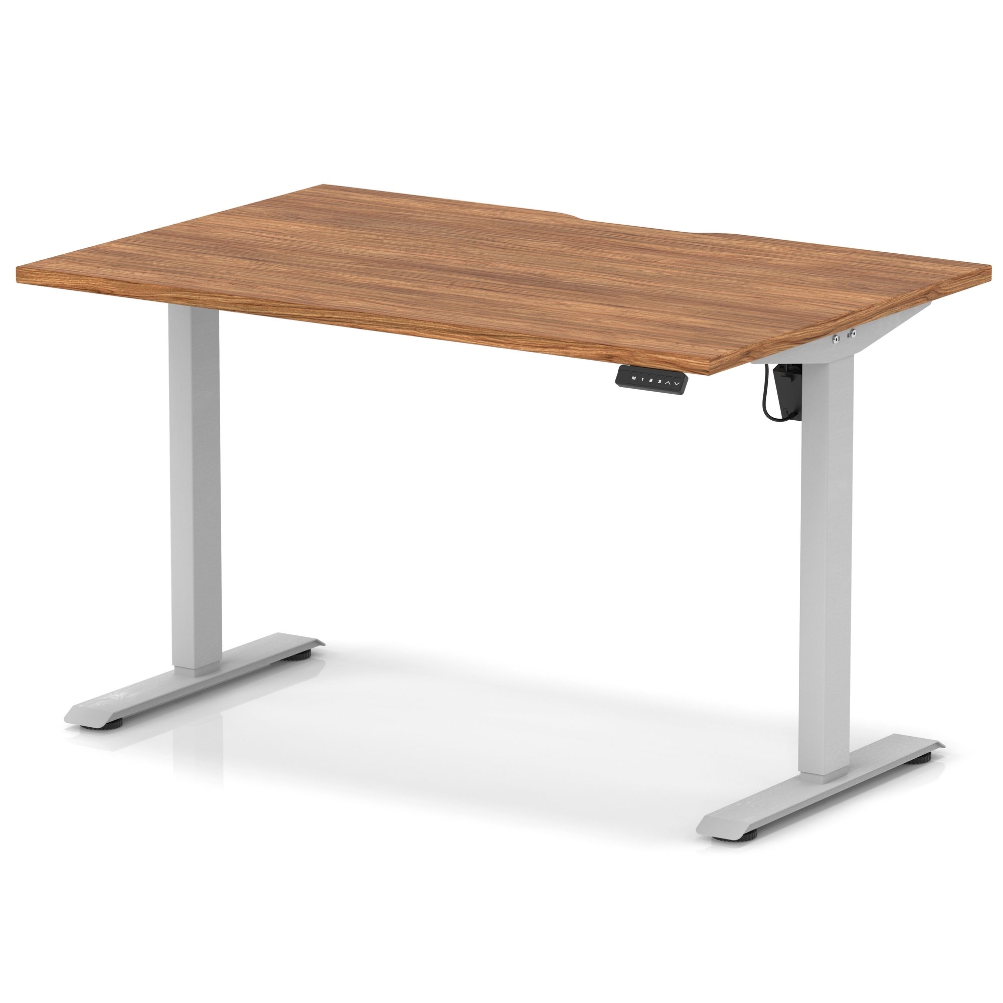 Air Lite Height Adjustable Desk with Scalloped Edge, 1200–1600mm, Multiple Finishes & Frame Colours, MFC, Self Assembly, 5 Year Structural & 2 Year Electrical Warranty