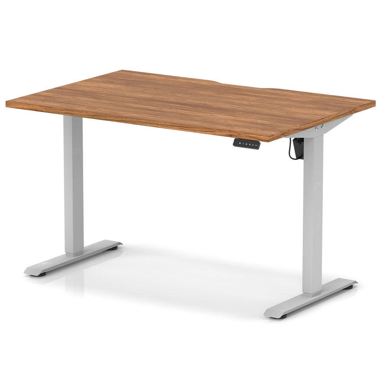 Air Lite Height Adjustable Desk with Scalloped Edge, 1200–1600mm, Multiple Finishes & Frame Colours, MFC, Self Assembly, 5 Year Structural & 2 Year Electrical Warranty