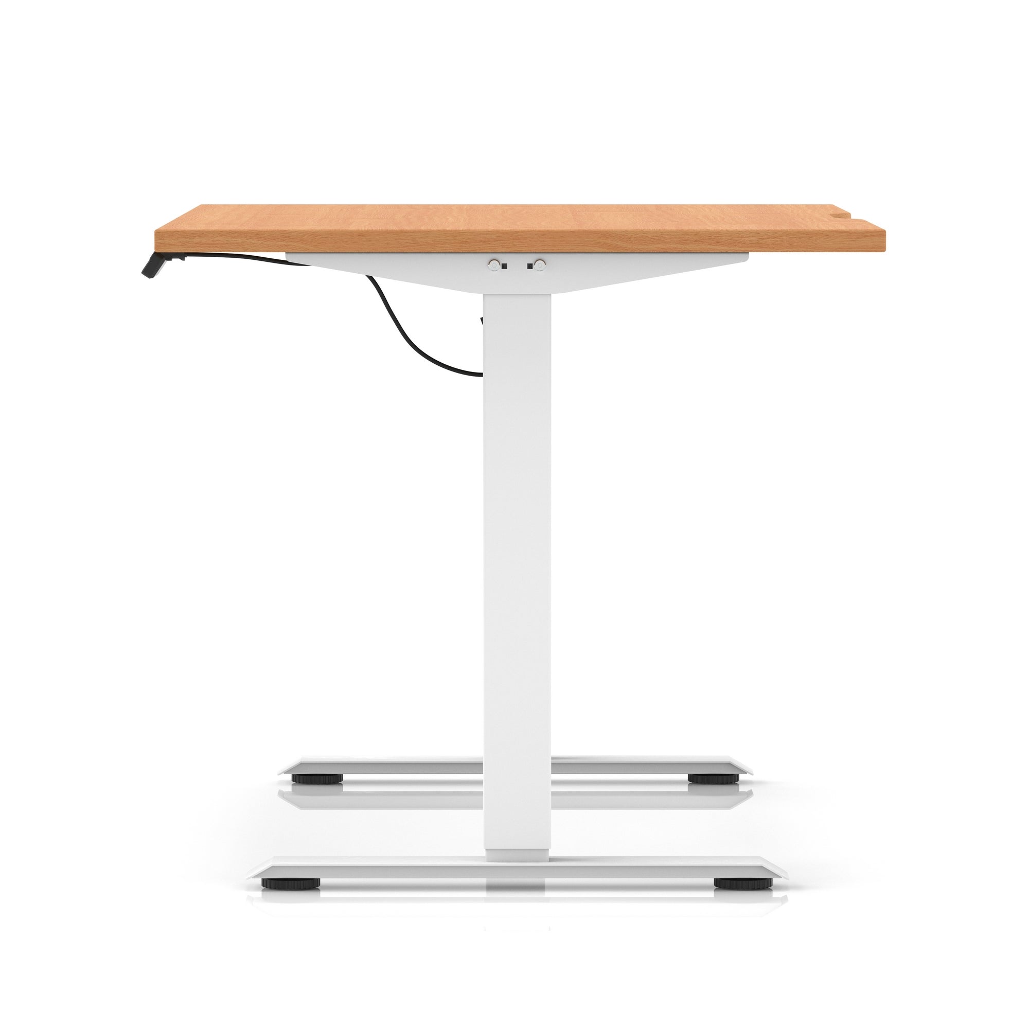 Air Lite Height Adjustable Desk with Scalloped Edge, 1200–1600mm, Multiple Finishes & Frame Colours, MFC, Self Assembly, 5 Year Structural & 2 Year Electrical Warranty