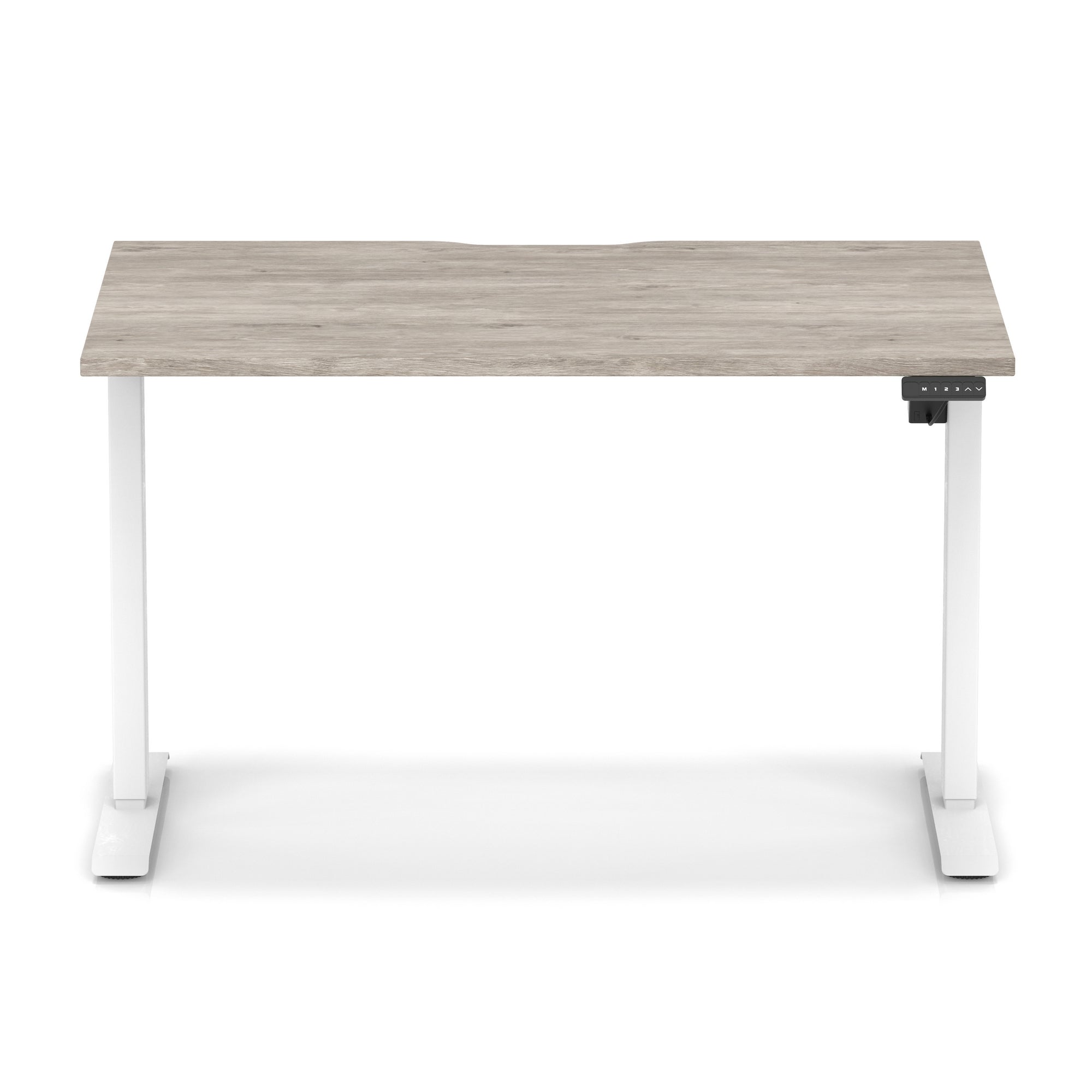 Air Lite Height Adjustable Desk with Scalloped Edge, 1200–1600mm, Multiple Finishes & Frame Colours, MFC, Self Assembly, 5 Year Structural & 2 Year Electrical Warranty