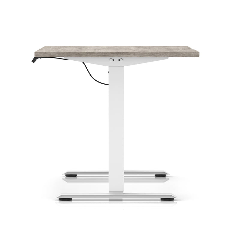 Air Lite Height Adjustable Desk with Scalloped Edge, 1200–1600mm, Multiple Finishes & Frame Colours, MFC, Self Assembly, 5 Year Structural & 2 Year Electrical Warranty