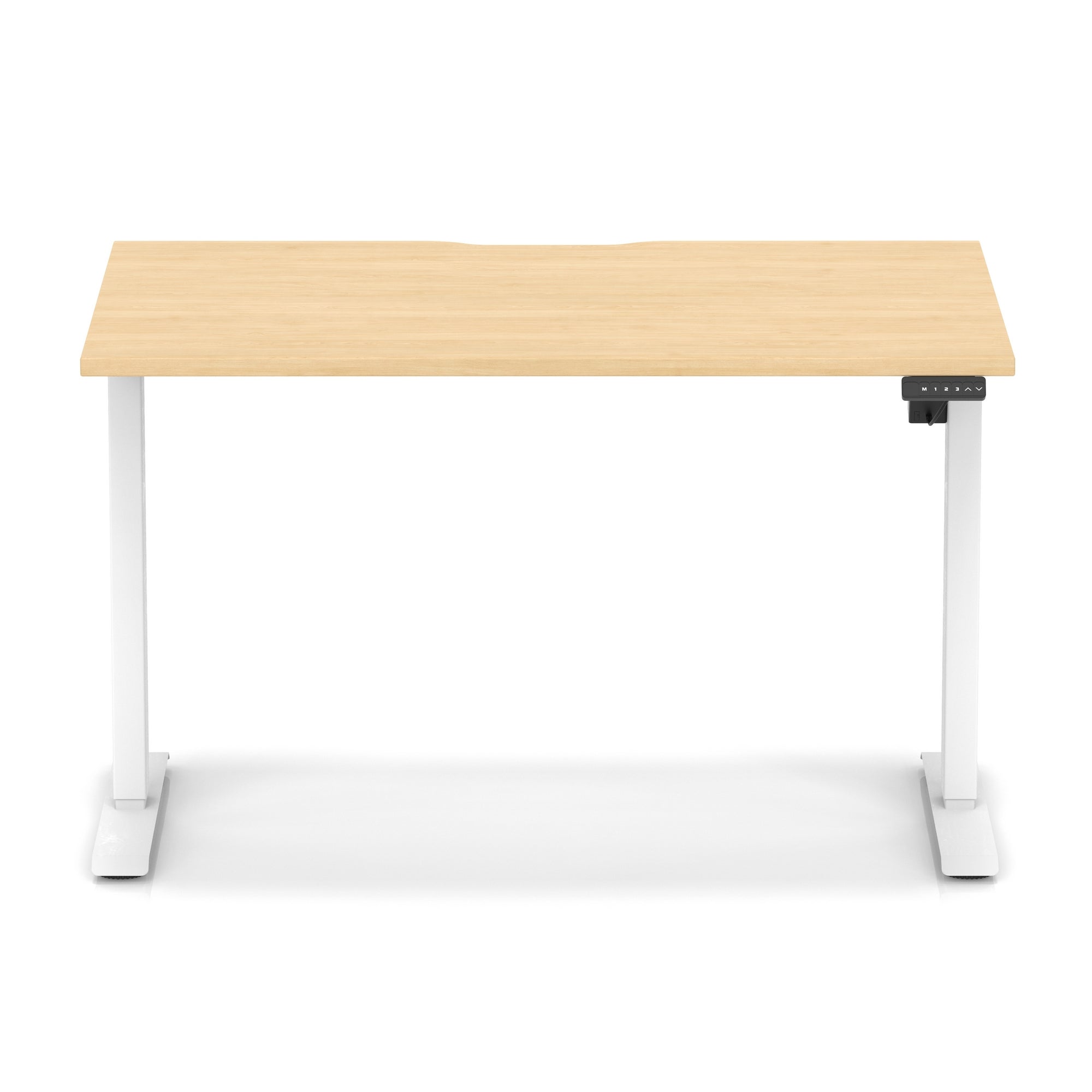 Air Lite Height Adjustable Desk with Scalloped Edge, 1200–1600mm, Multiple Finishes & Frame Colours, MFC, Self Assembly, 5 Year Structural & 2 Year Electrical Warranty