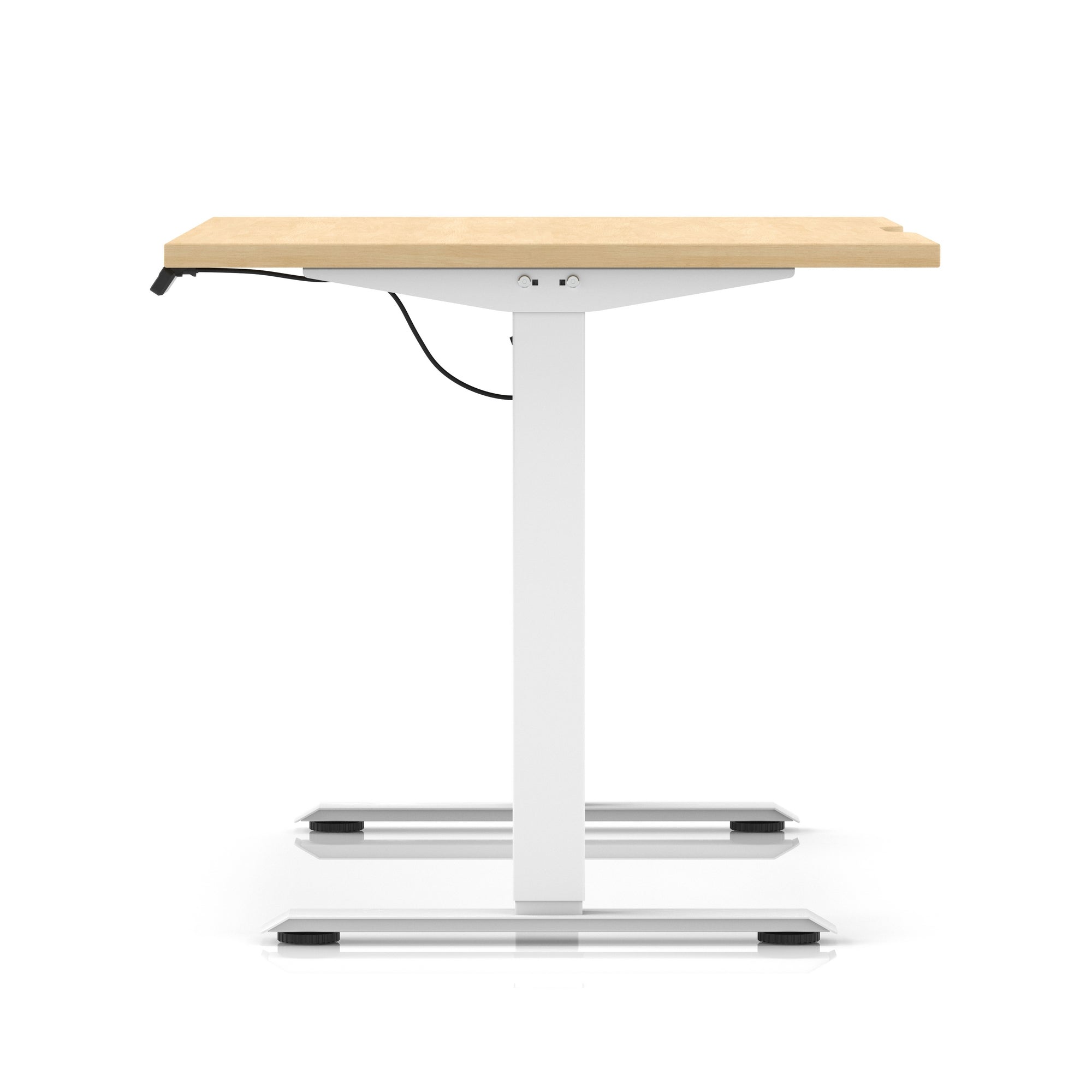 Air Lite Height Adjustable Desk with Scalloped Edge, 1200–1600mm, Multiple Finishes & Frame Colours, MFC, Self Assembly, 5 Year Structural & 2 Year Electrical Warranty
