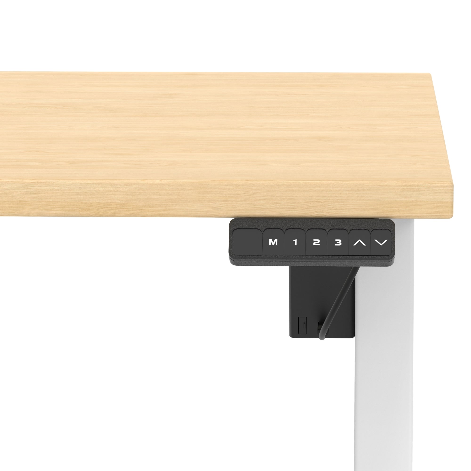 Air Lite Height Adjustable Desk with Scalloped Edge, 1200–1600mm, Multiple Finishes & Frame Colours, MFC, Self Assembly, 5 Year Structural & 2 Year Electrical Warranty