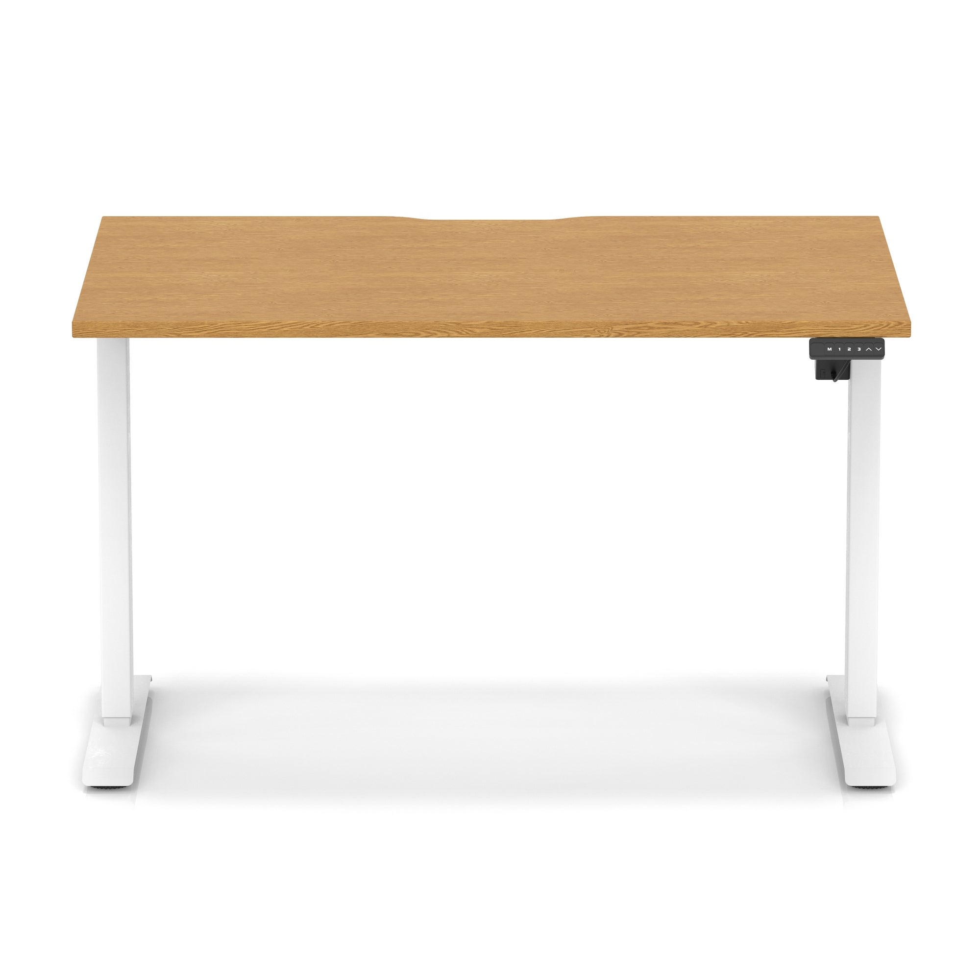 Air Lite Height Adjustable Desk with Scalloped Edge, 1200–1600mm, Multiple Finishes & Frame Colours, MFC, Self Assembly, 5 Year Structural & 2 Year Electrical Warranty