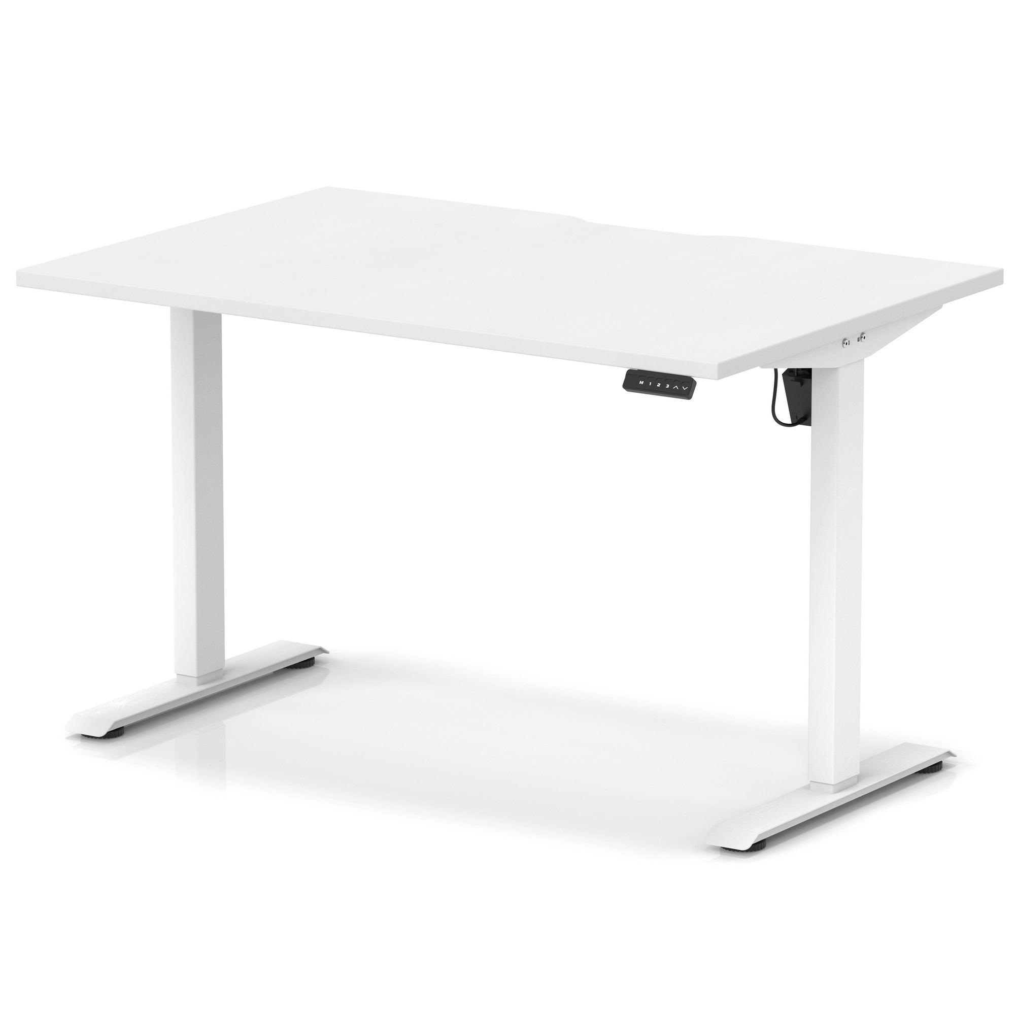 Air Lite Height Adjustable Desk with Scalloped Edge, 1200–1600mm, Multiple Finishes & Frame Colours, MFC, Self Assembly, 5 Year Structural & 2 Year Electrical Warranty