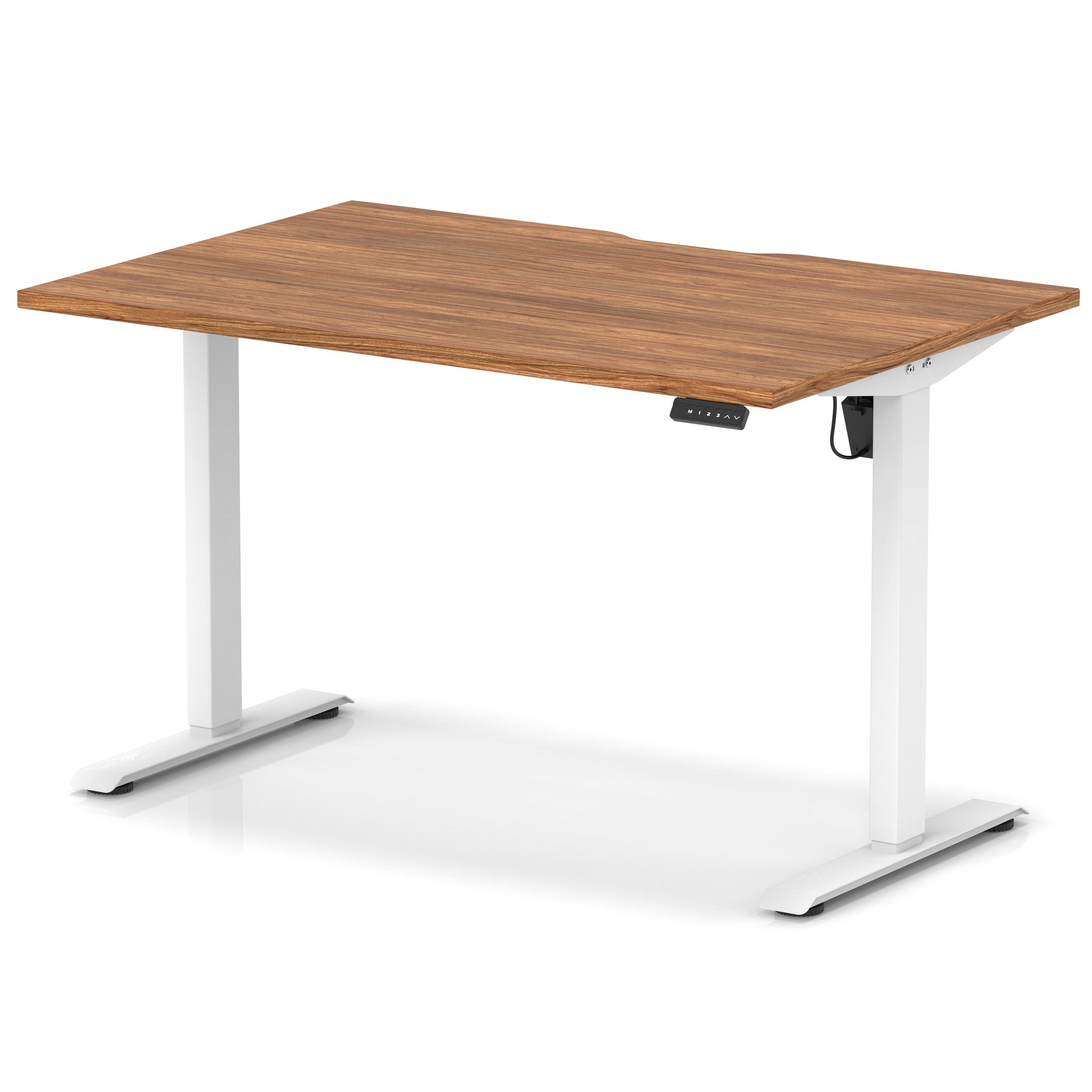 Air Lite Height Adjustable Desk with Scalloped Edge, 1200–1600mm, Multiple Finishes & Frame Colours, MFC, Self Assembly, 5 Year Structural & 2 Year Electrical Warranty