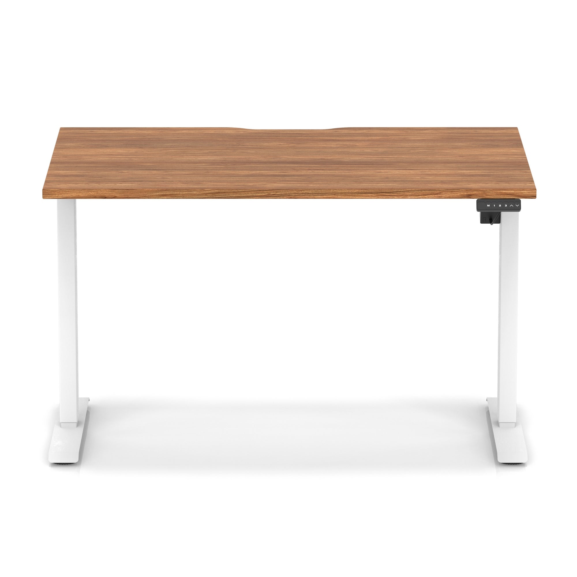 Air Lite Height Adjustable Desk with Scalloped Edge, 1200–1600mm, Multiple Finishes & Frame Colours, MFC, Self Assembly, 5 Year Structural & 2 Year Electrical Warranty