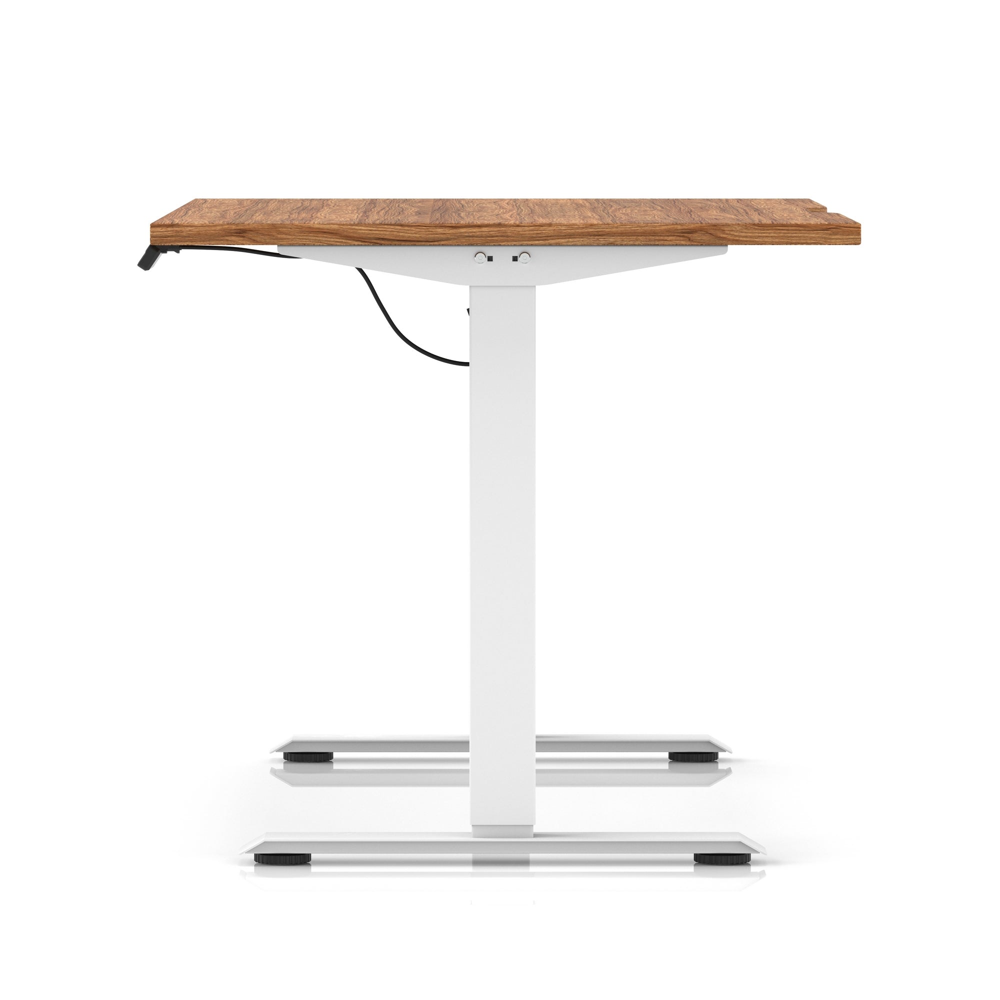 Air Lite Height Adjustable Desk with Scalloped Edge, 1200–1600mm, Multiple Finishes & Frame Colours, MFC, Self Assembly, 5 Year Structural & 2 Year Electrical Warranty