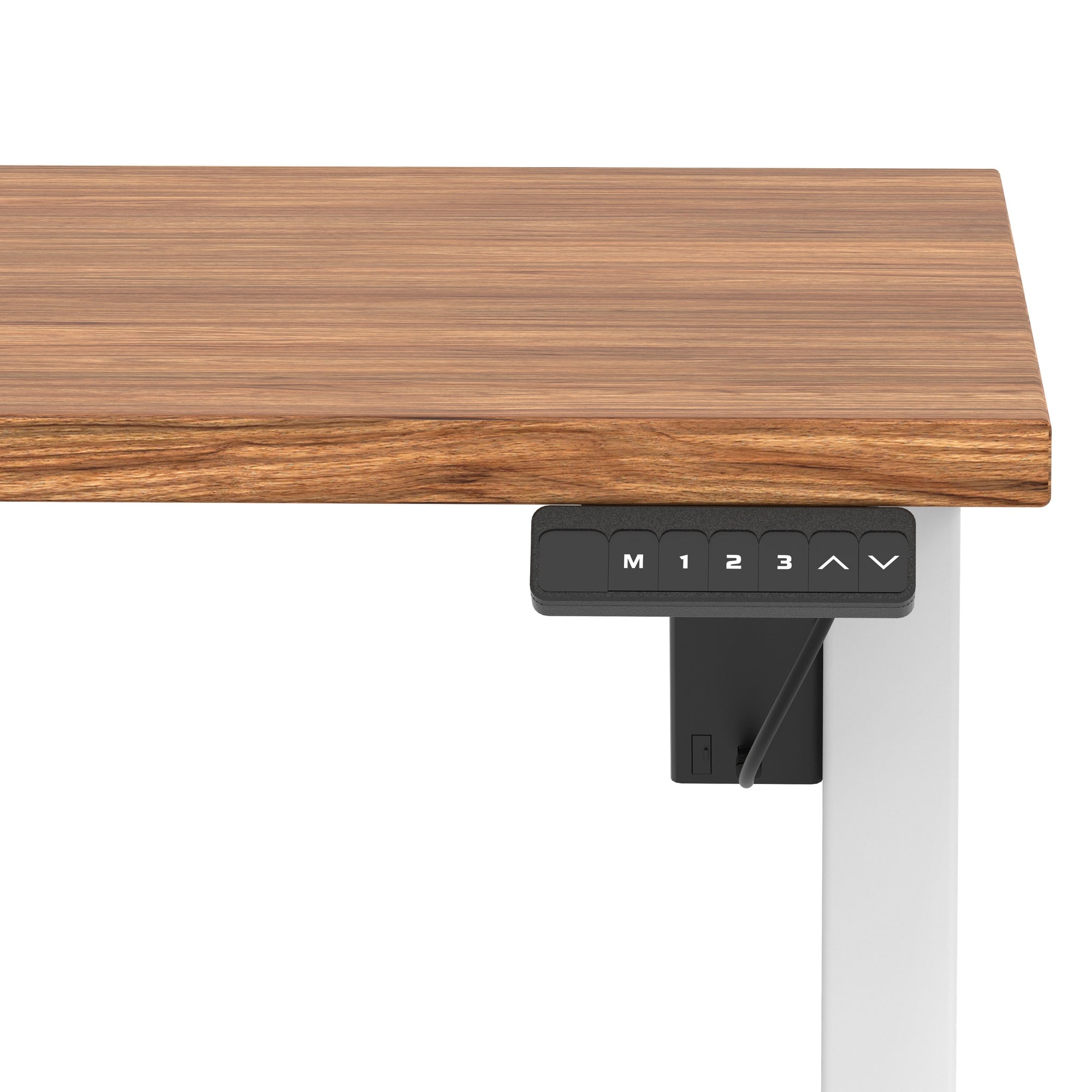 Air Lite Height Adjustable Desk with Scalloped Edge, 1200–1600mm, Multiple Finishes & Frame Colours, MFC, Self Assembly, 5 Year Structural & 2 Year Electrical Warranty