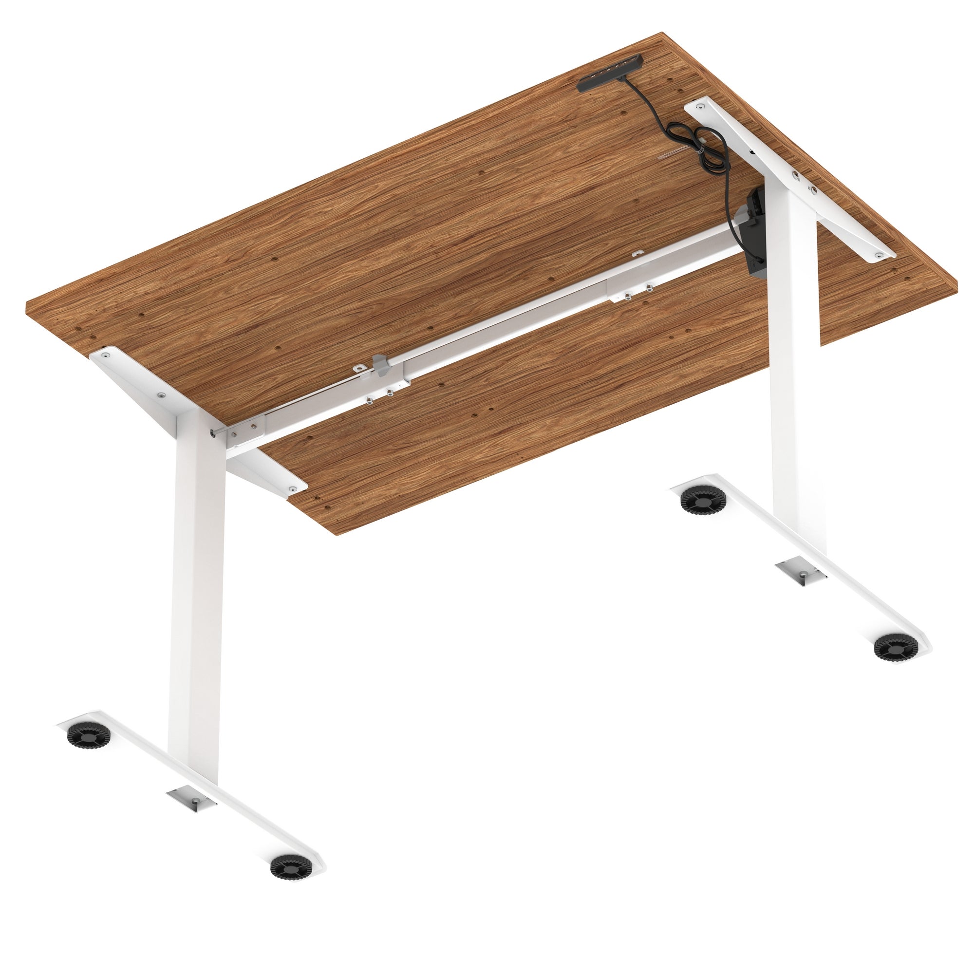 Air Lite Height Adjustable Desk with Scalloped Edge, 1200–1600mm, Multiple Finishes & Frame Colours, MFC, Self Assembly, 5 Year Structural & 2 Year Electrical Warranty
