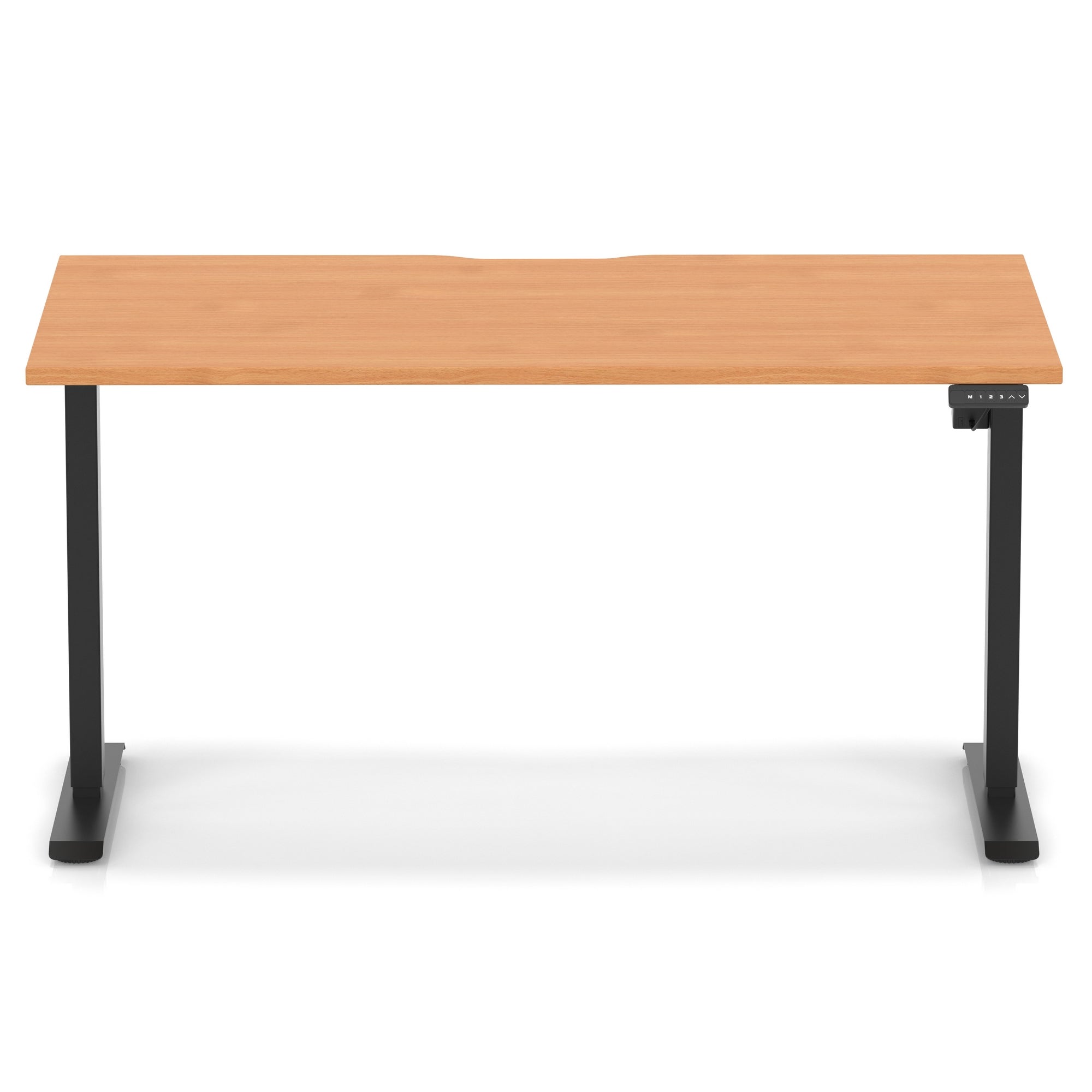 Air Lite Height Adjustable Desk with Scalloped Edge, 1200–1600mm, Multiple Finishes & Frame Colours, MFC, Self Assembly, 5 Year Structural & 2 Year Electrical Warranty