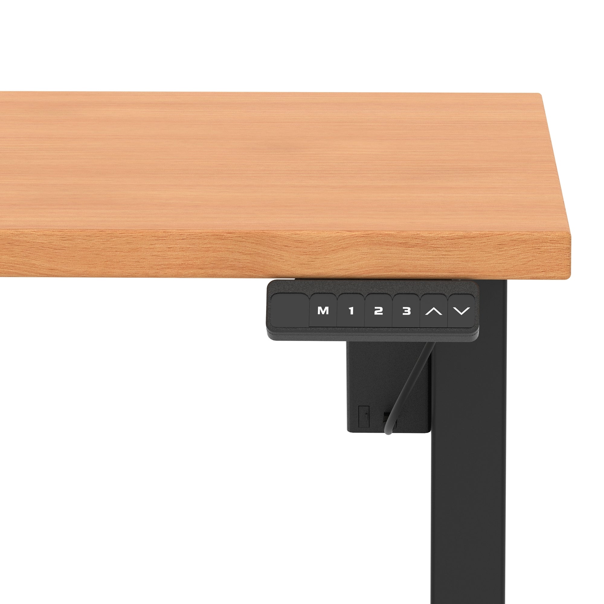 Air Lite Height Adjustable Desk with Scalloped Edge, 1200–1600mm, Multiple Finishes & Frame Colours, MFC, Self Assembly, 5 Year Structural & 2 Year Electrical Warranty